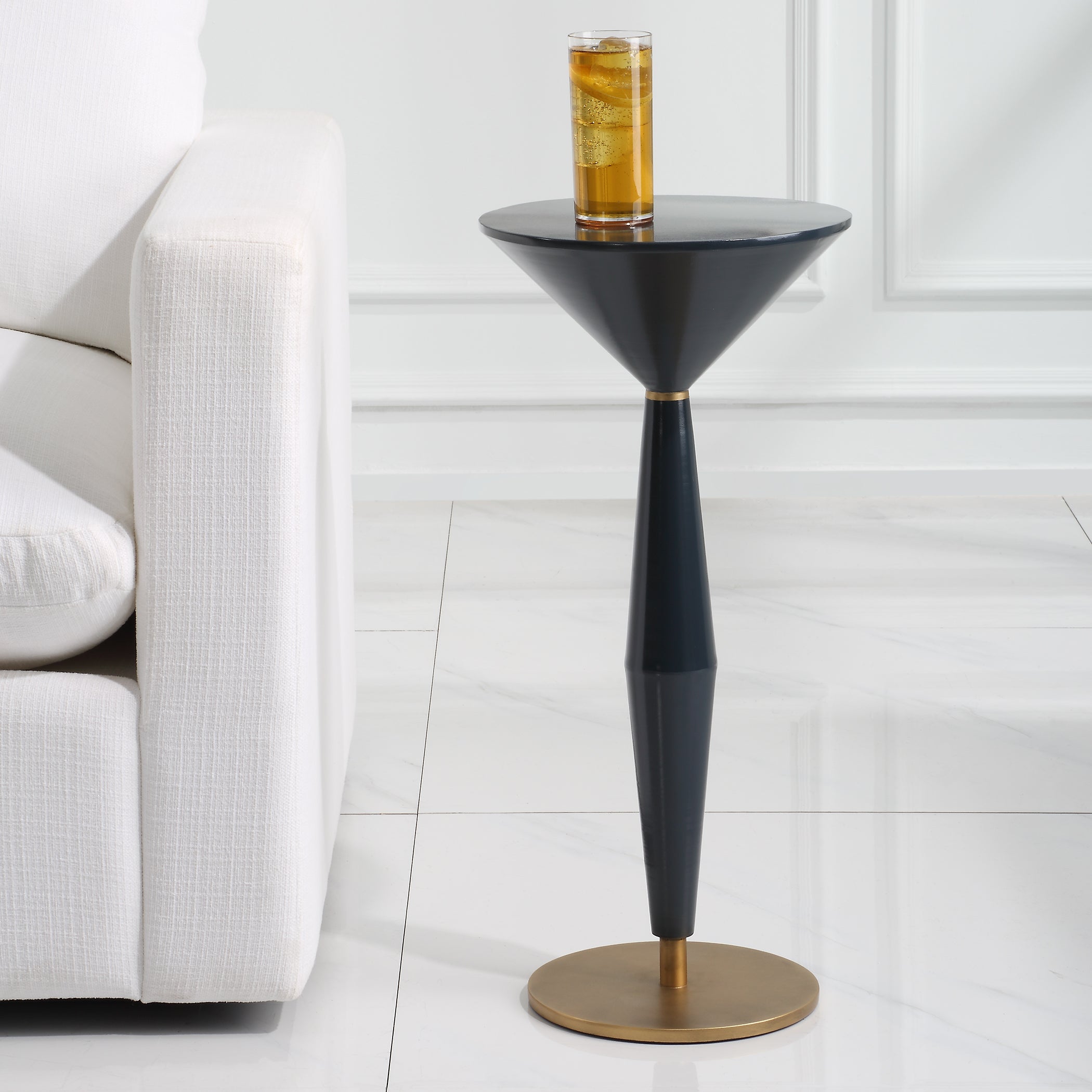 Uttermost Furniture Uttermost Luster Navy Blue Accent Table