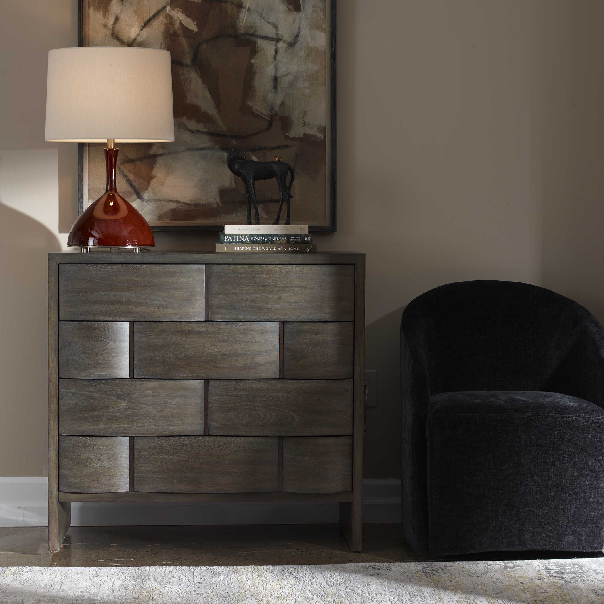 Uttermost Furniture Uttermost Lydon 4 Drawer Brown Finish Chest