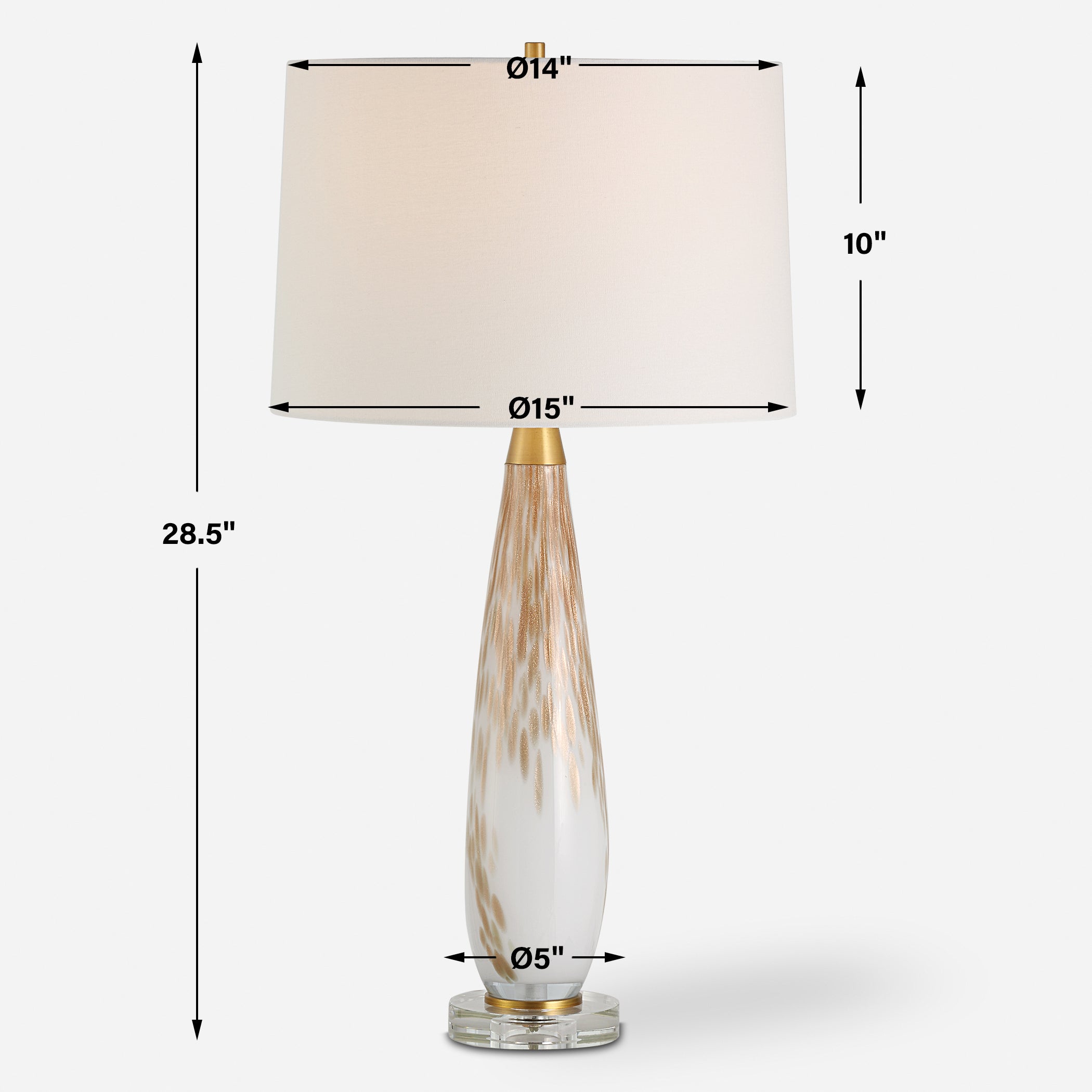 Uttermost Lighting Uttermost Lyra White & Gold Table Lamp