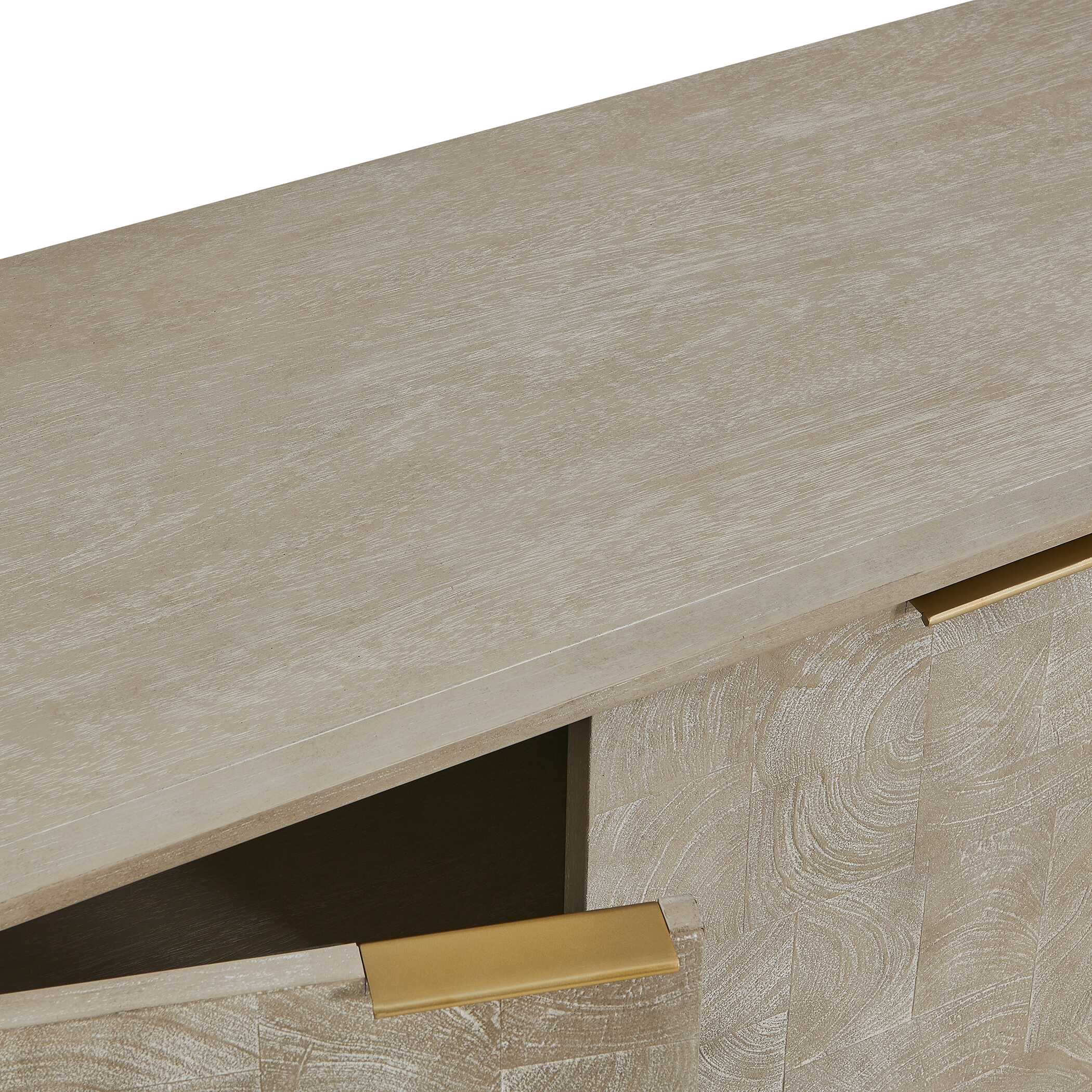 Uttermost Furniture Uttermost Maeva 3 Door Light Wood Cabinet