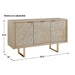 Uttermost Furniture Uttermost Maeva 3 Door Light Wood Cabinet