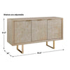 Uttermost Furniture Uttermost Maeva 3 Door Light Wood Cabinet