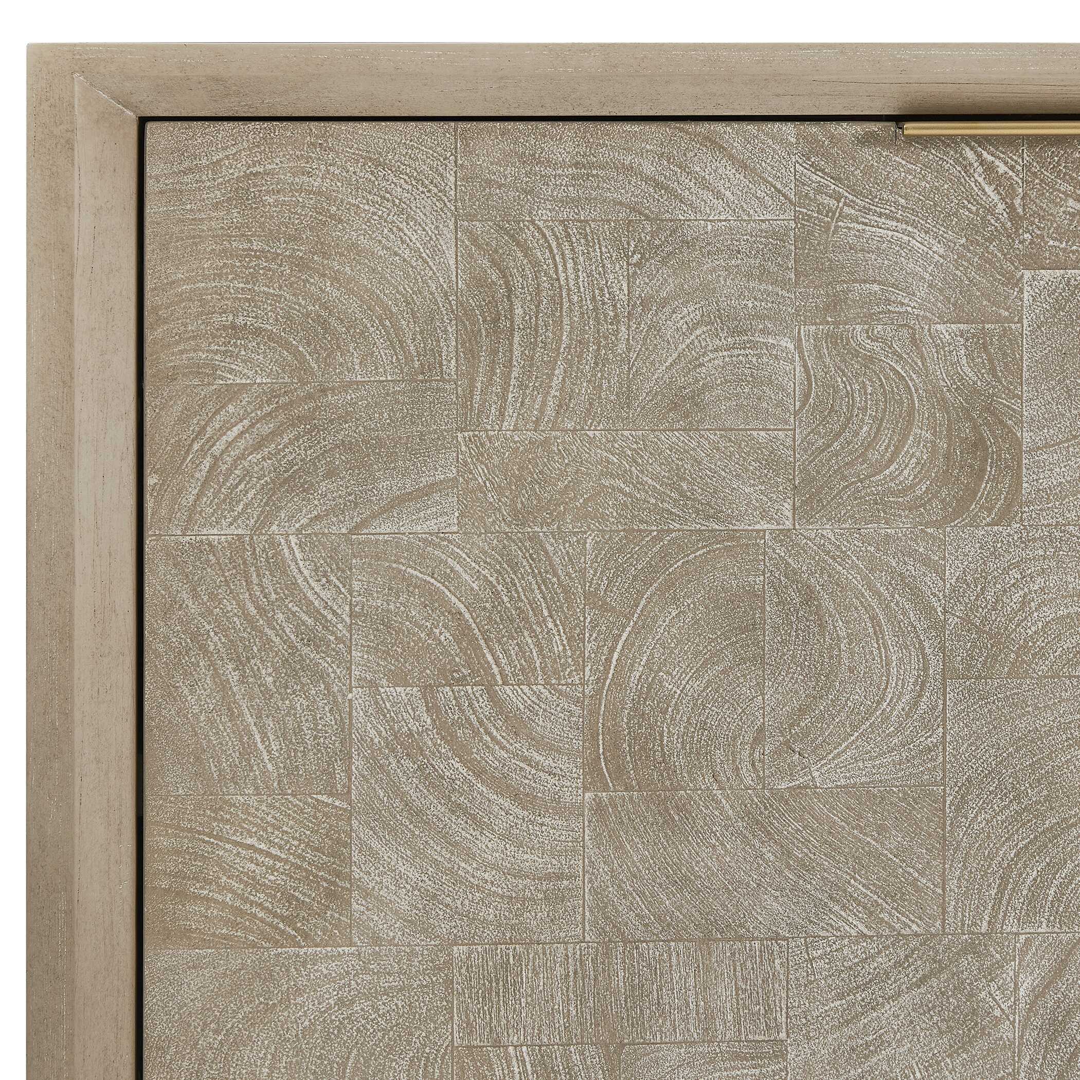 Uttermost Furniture Uttermost Maeva 3 Door Light Wood Cabinet