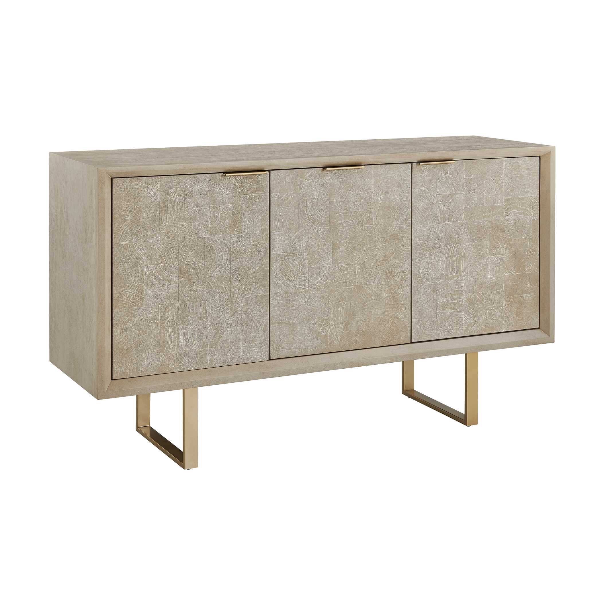 Uttermost Furniture Uttermost Maeva 3 Door Light Wood Cabinet