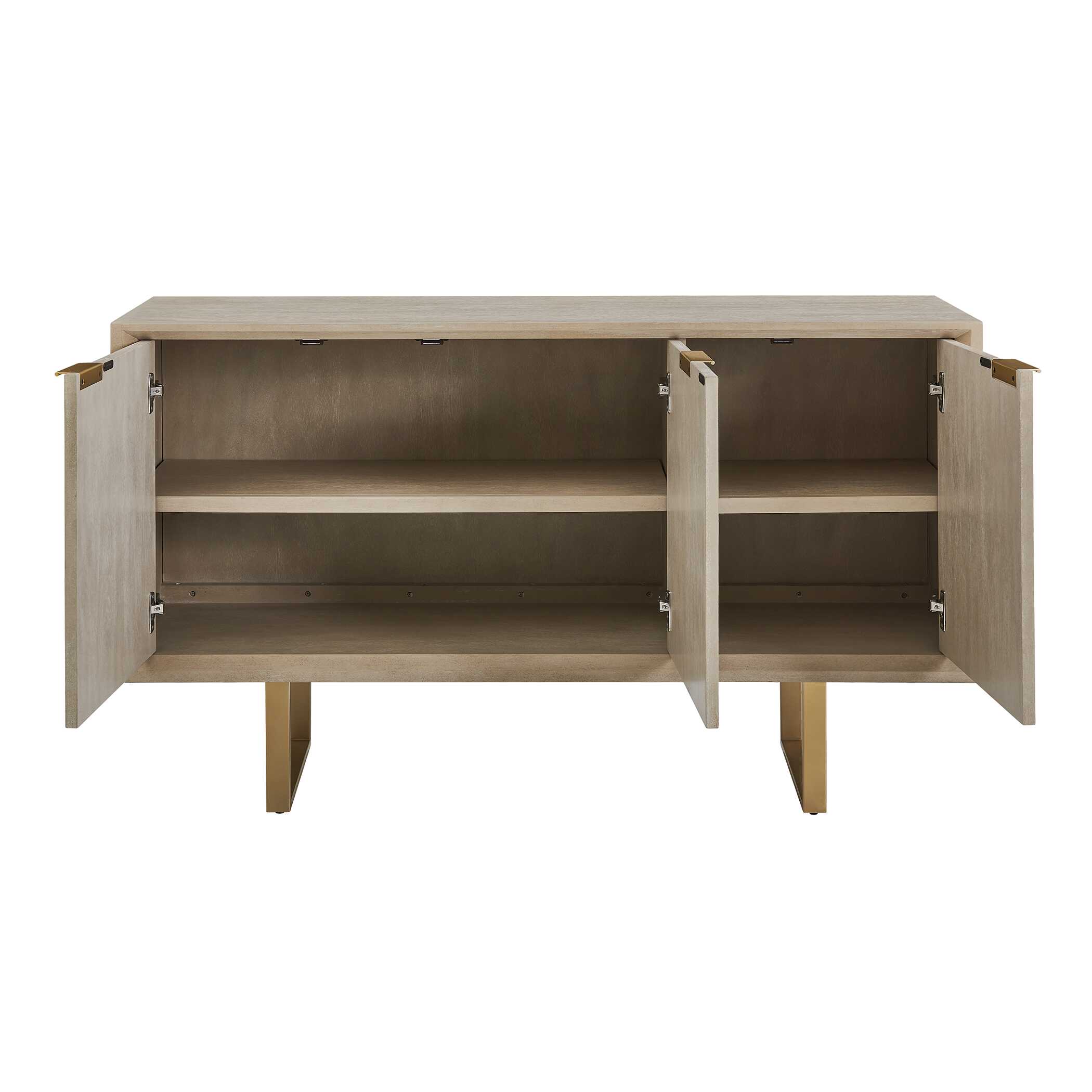 Uttermost Furniture Uttermost Maeva 3 Door Light Wood Cabinet