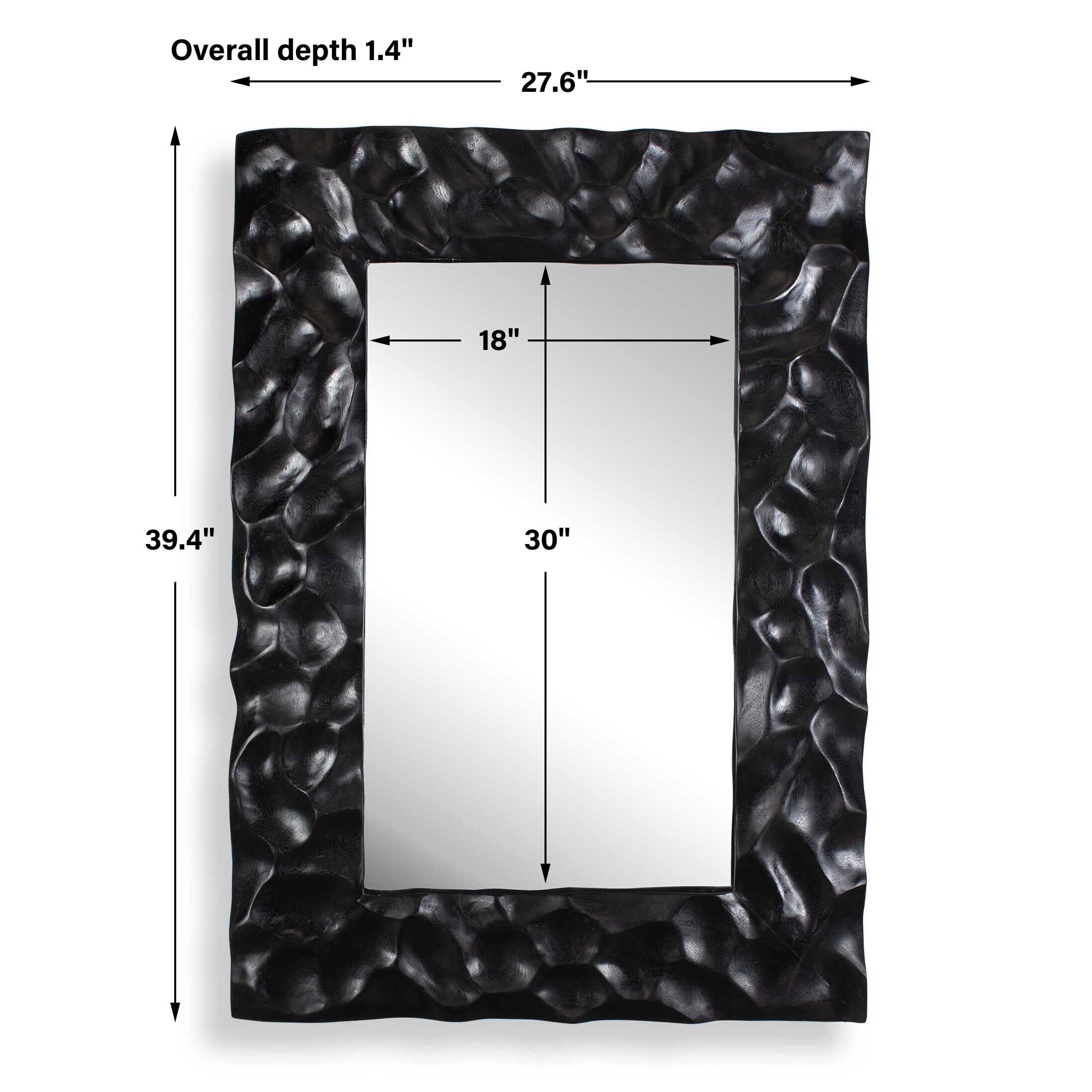 Uttermost Home Decor Uttermost Malosi Black Carved Mirror