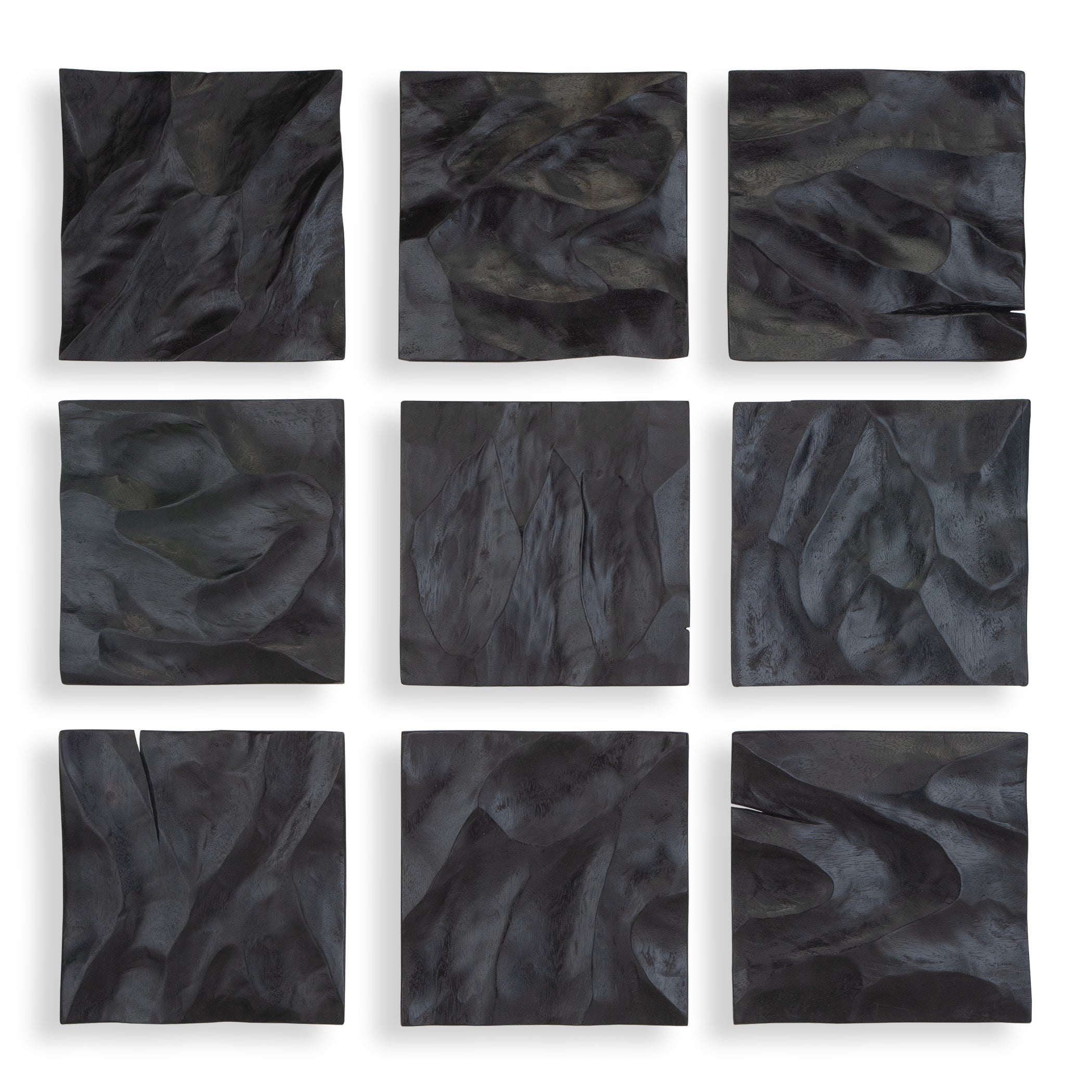 Uttermost Home Decor Uttermost Malosi Black Wood Wall Decor, Set/9