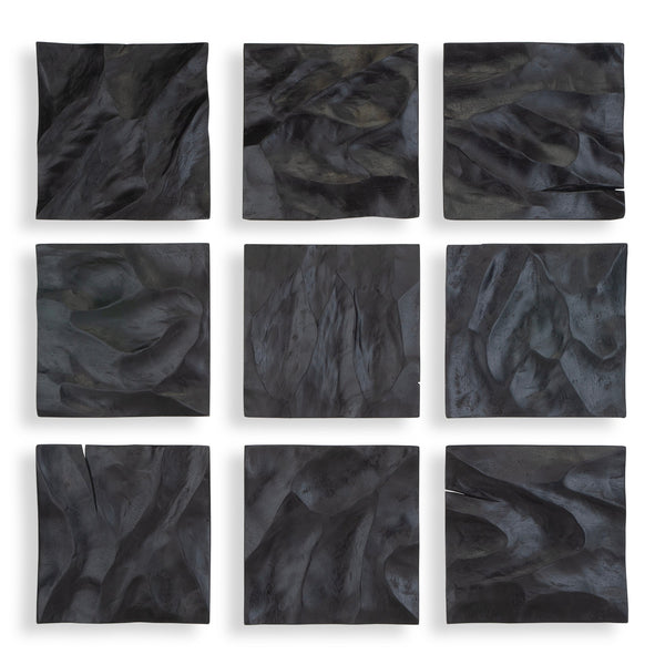 Uttermost Home Decor Uttermost Malosi Black Wood Wall Decor, Set/9