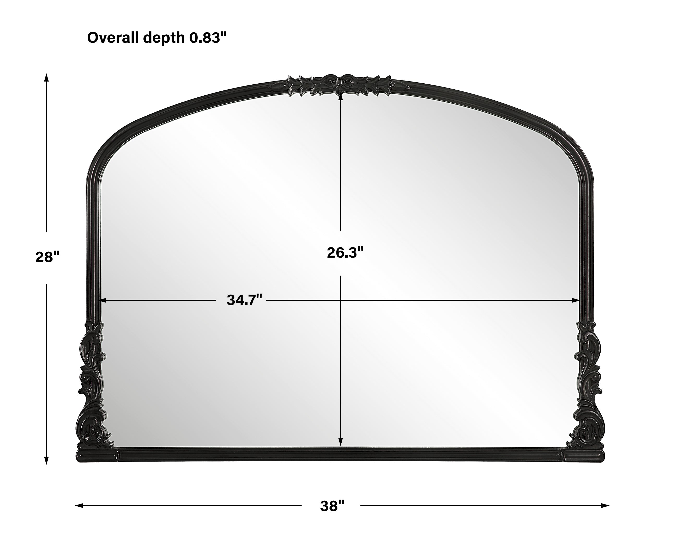 Uttermost Home Decor Uttermost Mantel Style Mirror