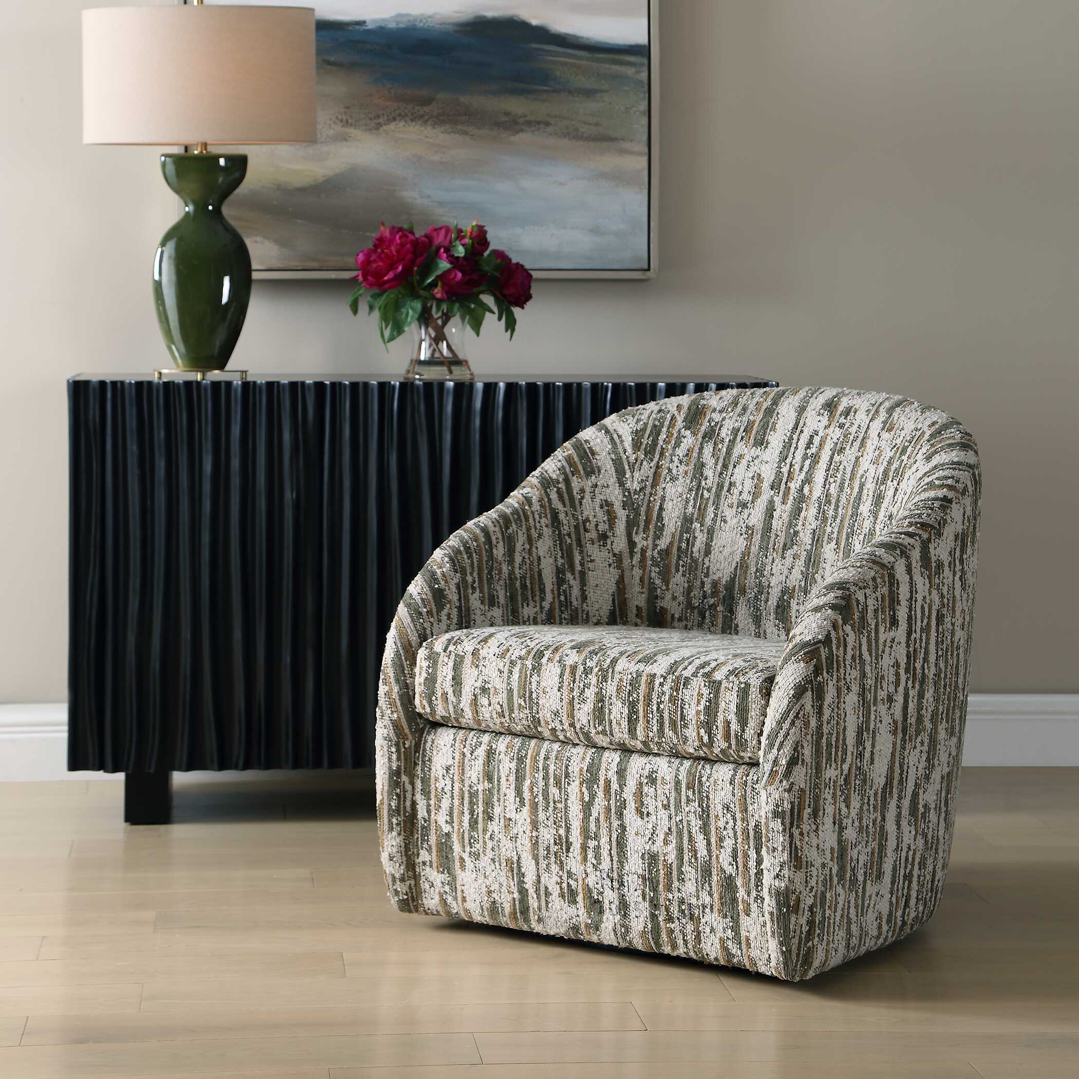 Uttermost Furniture Uttermost Mari Boucle Swivel Chair