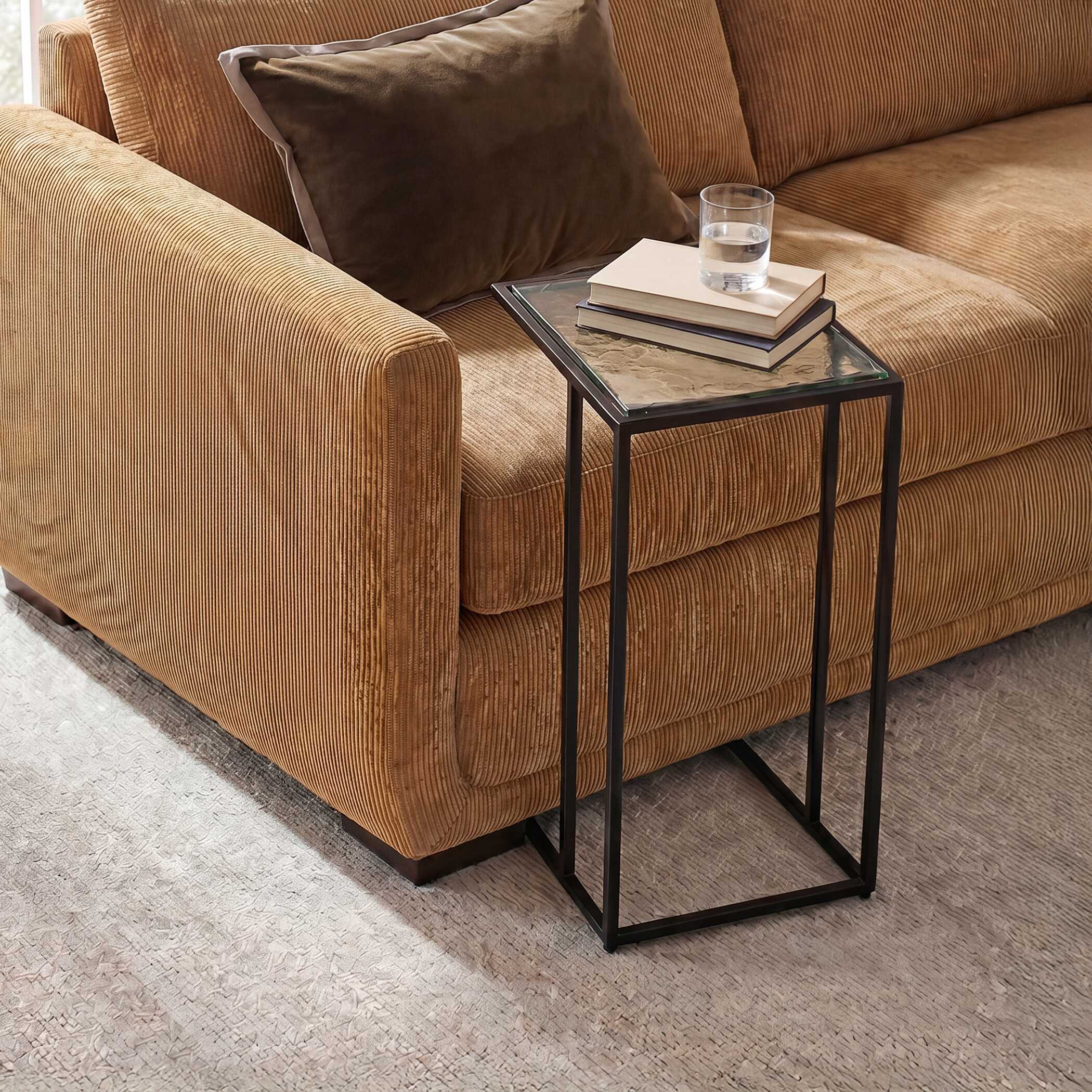 Uttermost Furniture Uttermost Mateo Glass Top Accent Table