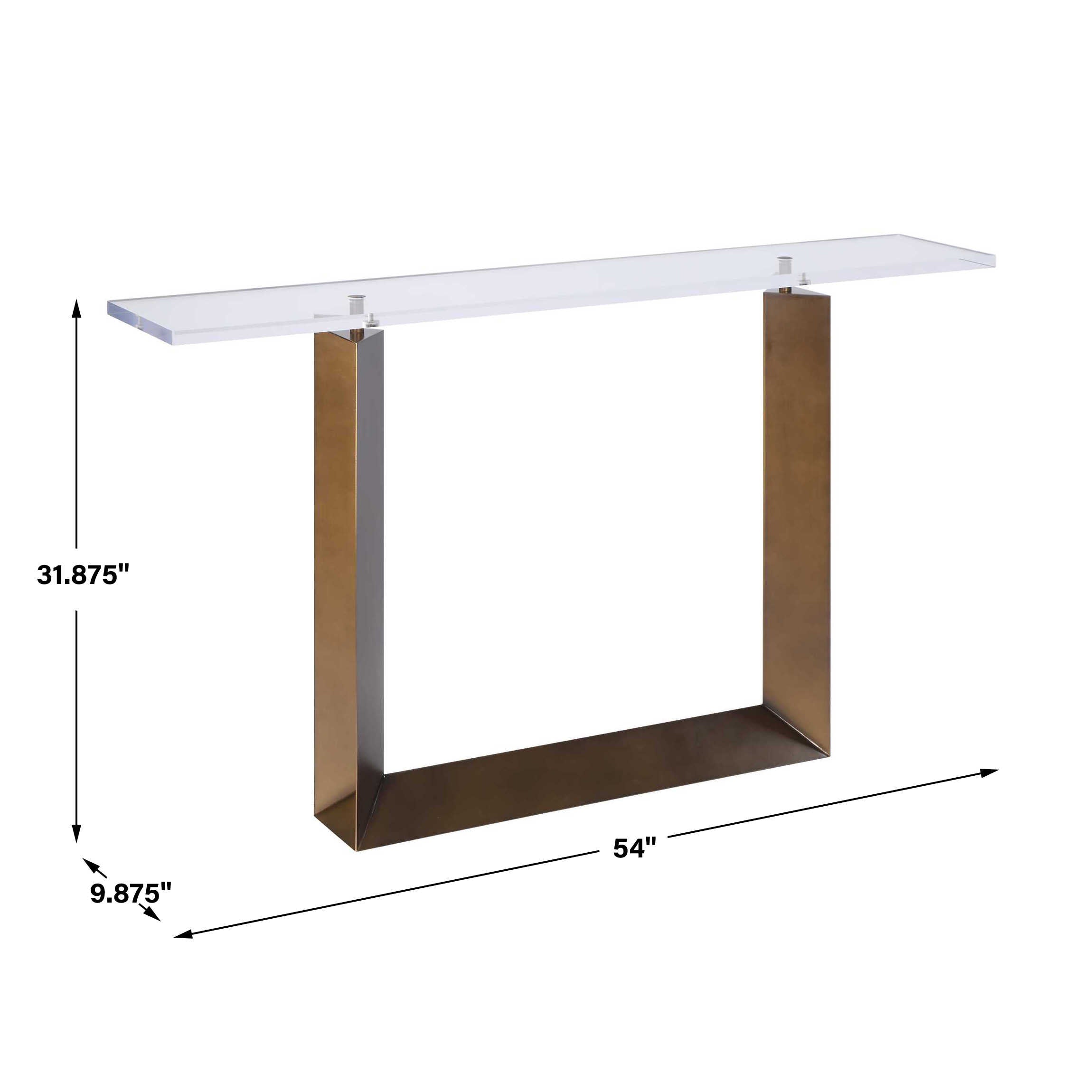 Uttermost Furniture Uttermost McElroy Modern Bronze Console Table