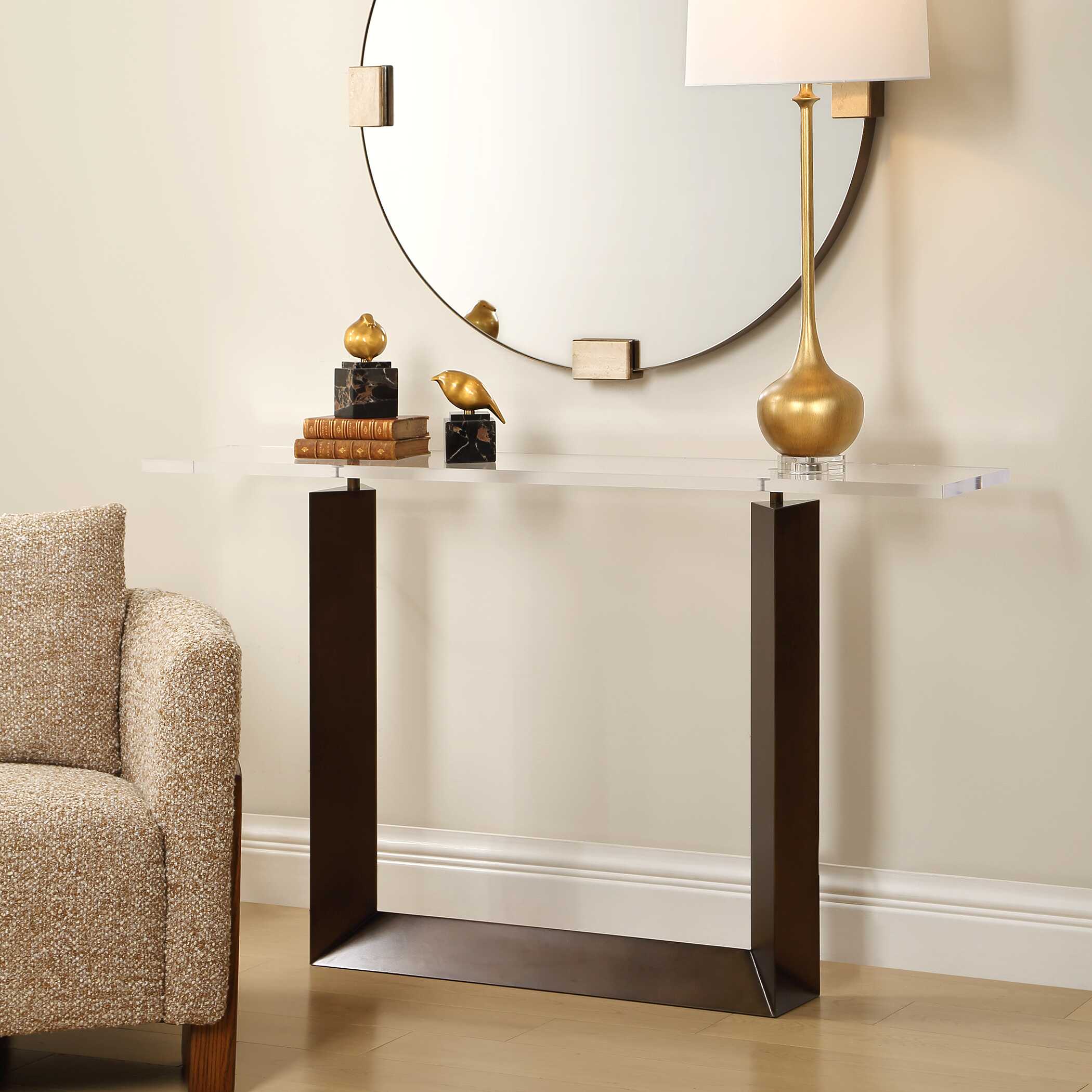Uttermost Furniture Uttermost McElroy Modern Bronze Console Table