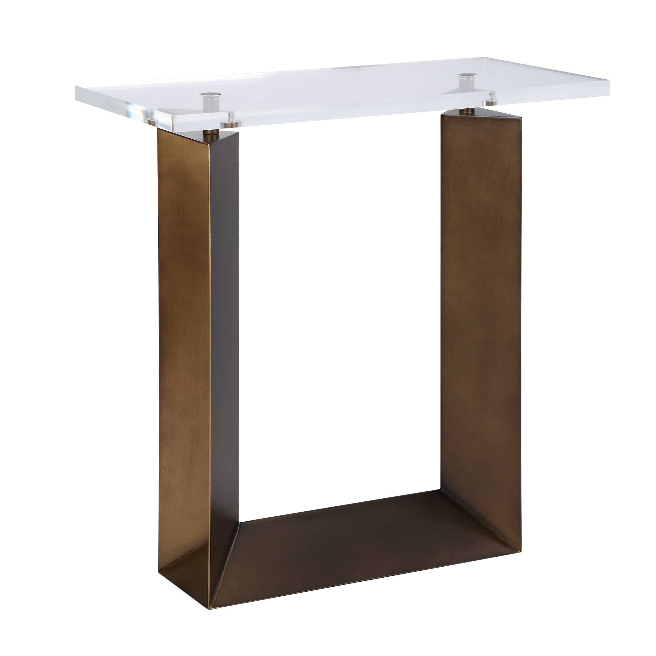 Uttermost Furniture Uttermost McElroy Modern Bronze Side Table