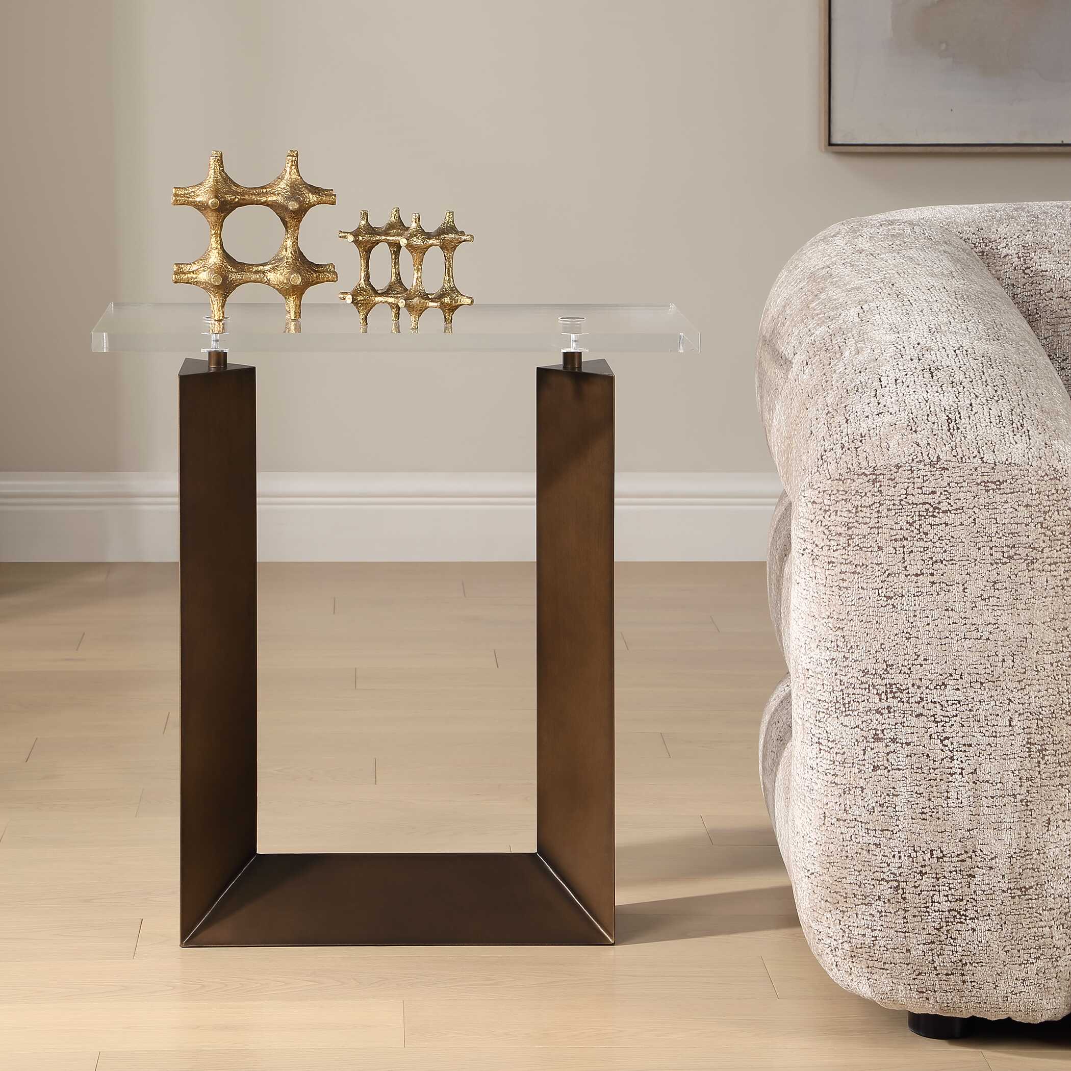 Uttermost Furniture Uttermost McElroy Modern Bronze Side Table