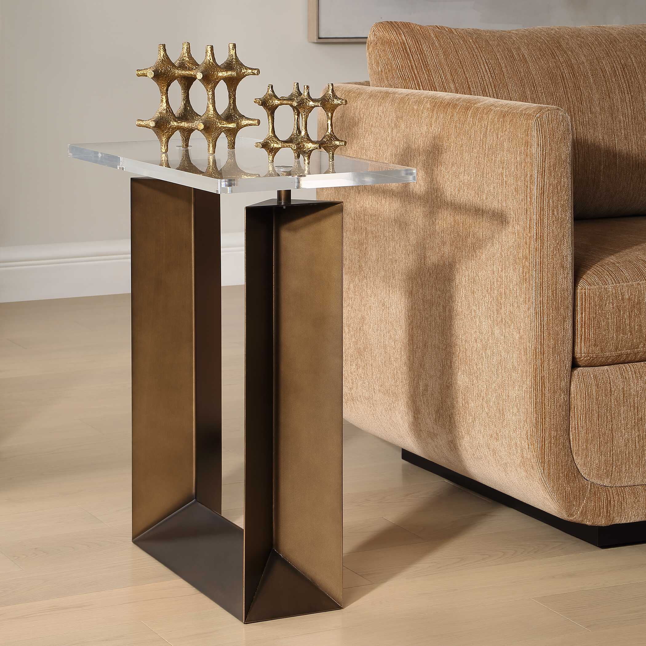 Uttermost Furniture Uttermost McElroy Modern Bronze Side Table