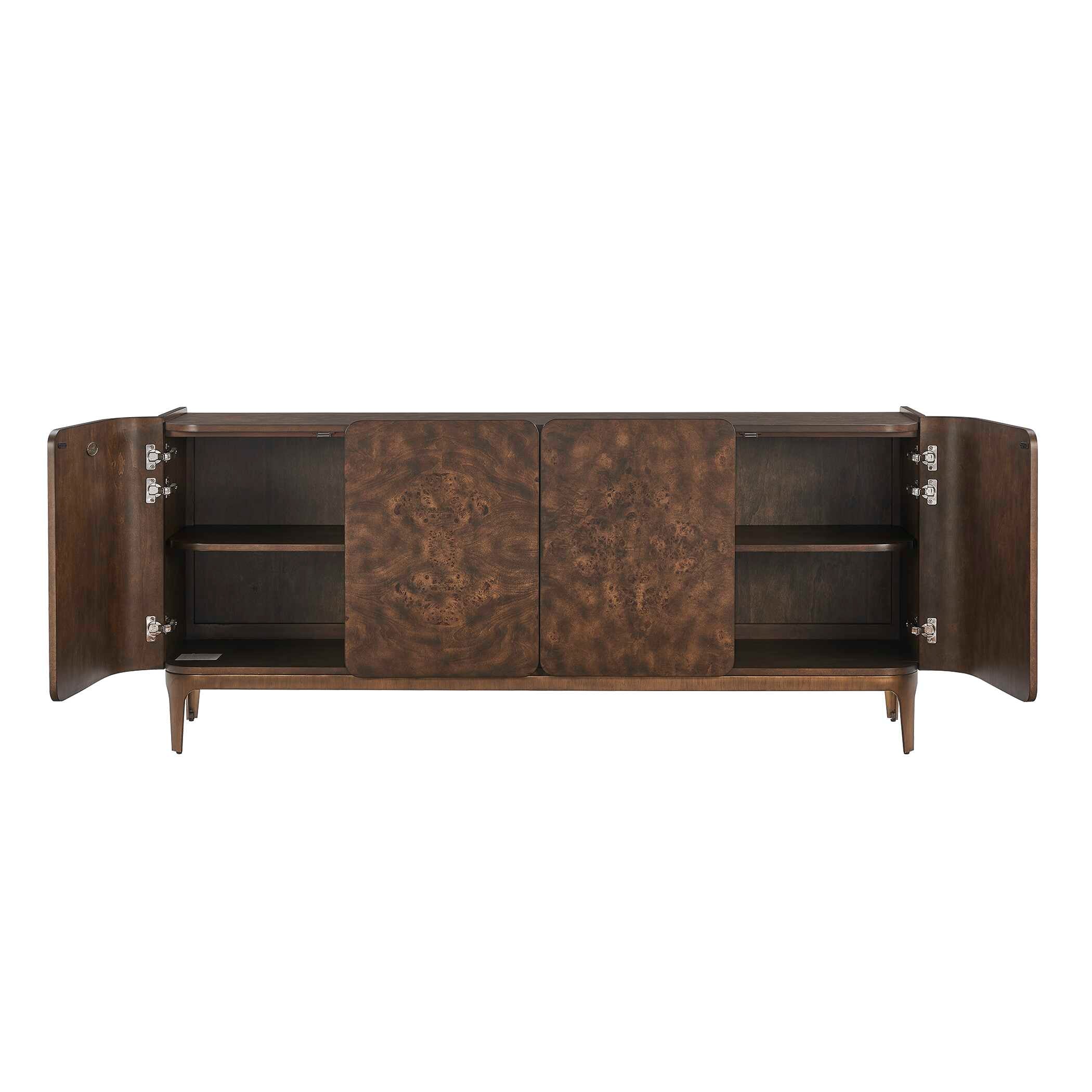 Uttermost Furniture Uttermost Melbourne Mappa Burl 4 Door Cabinet