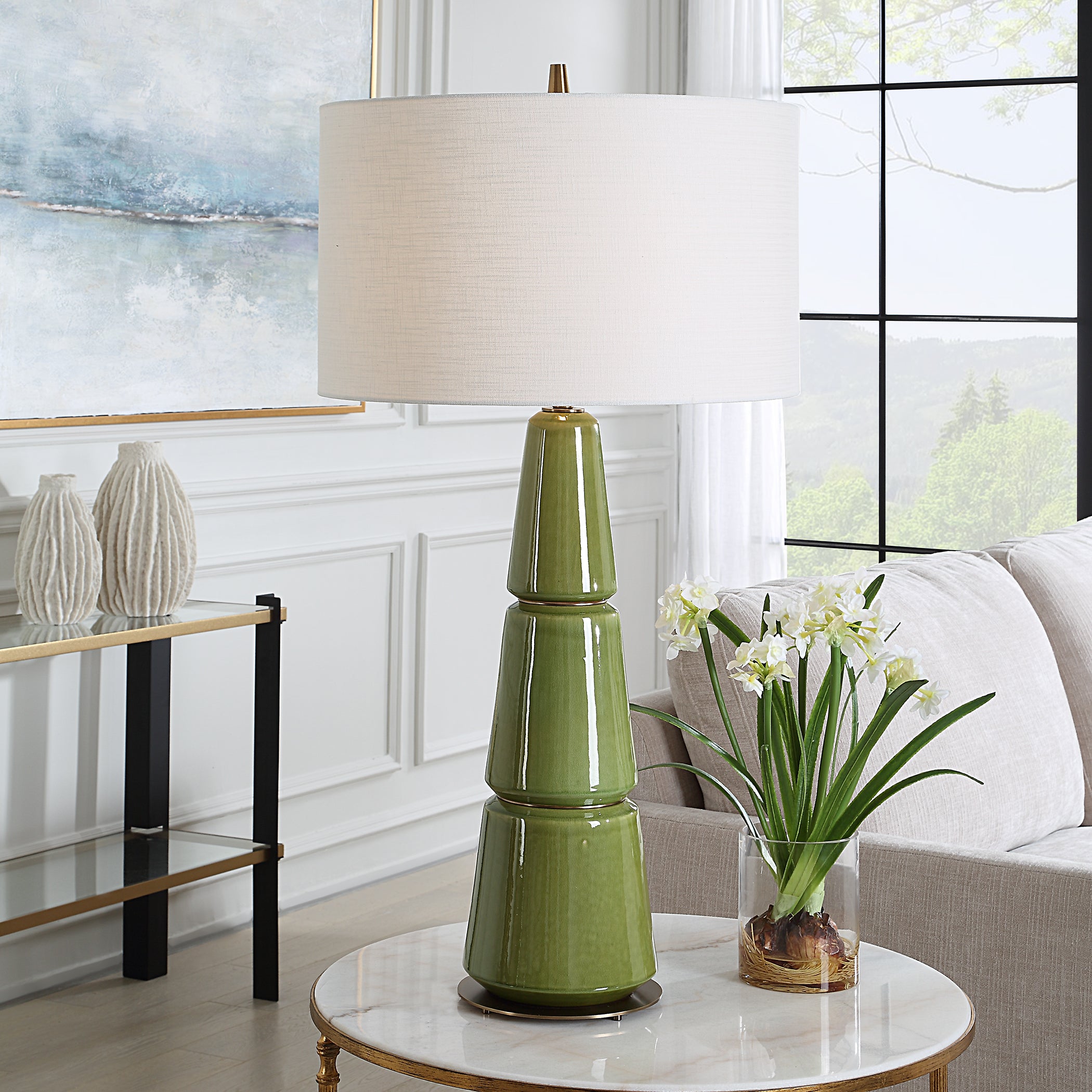 Uttermost Lighting Uttermost Mendell Moss Green Table Lamp