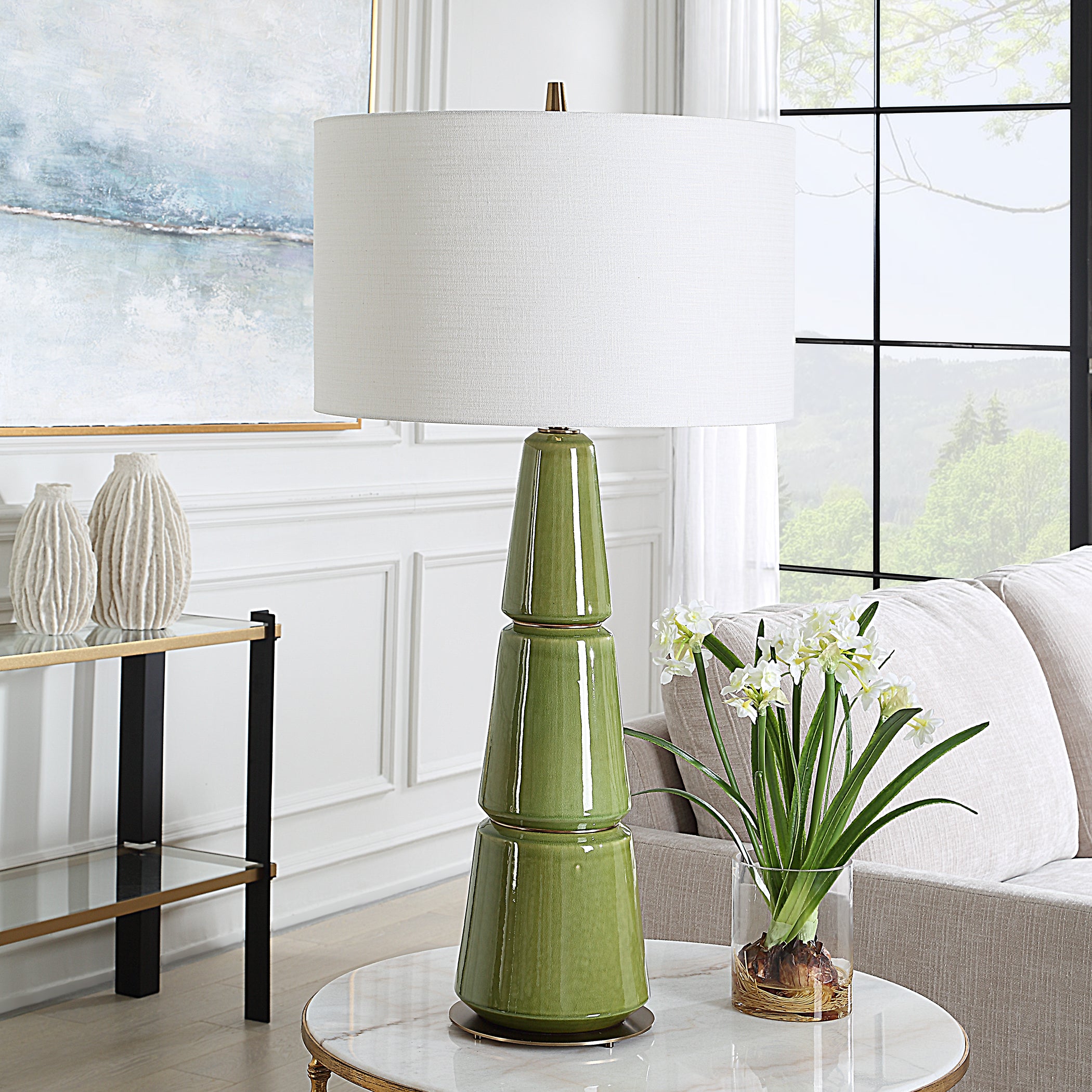 Uttermost Lighting Uttermost Mendell Moss Green Table Lamp