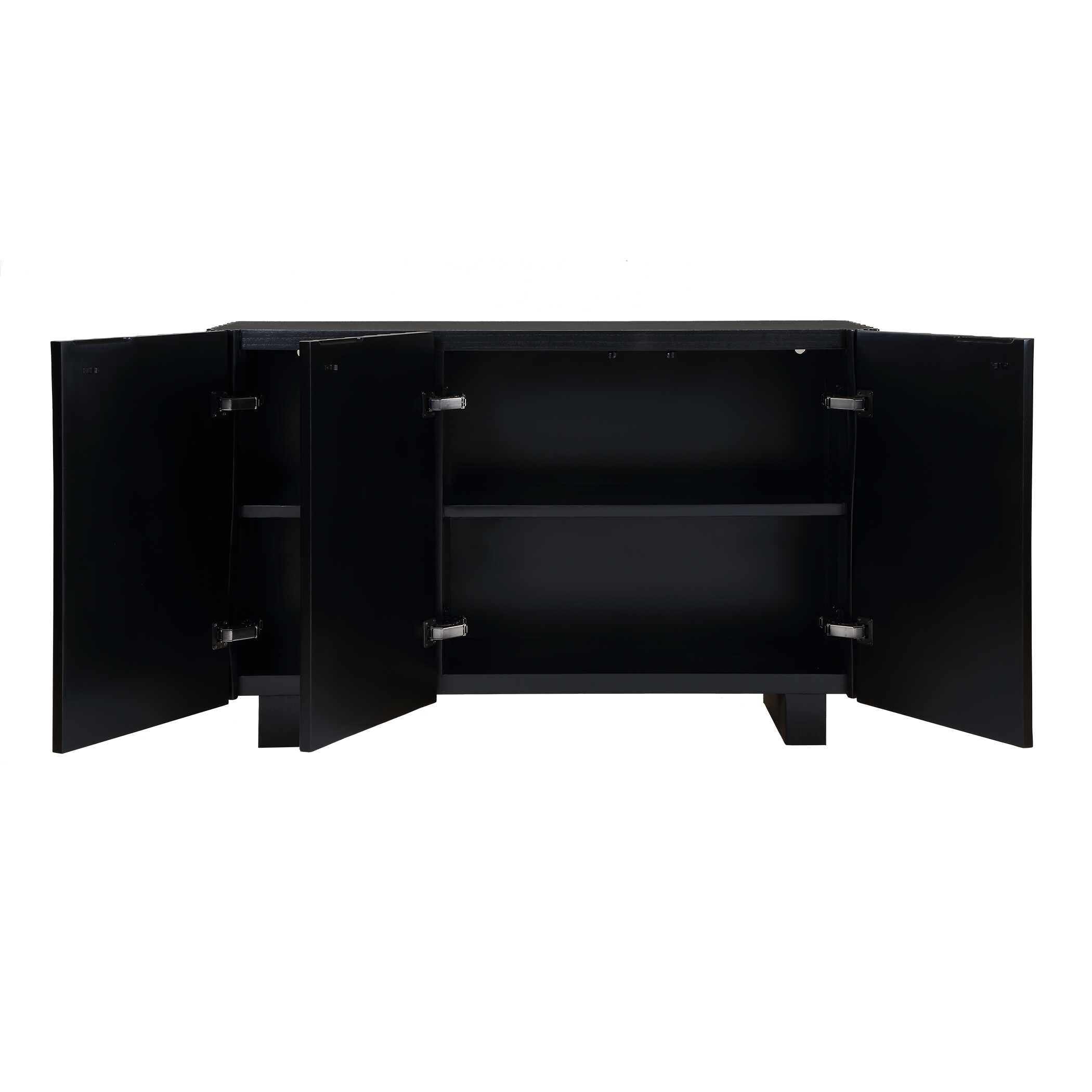 Uttermost Furniture Uttermost Mercado Black 3 Door Cabinet
