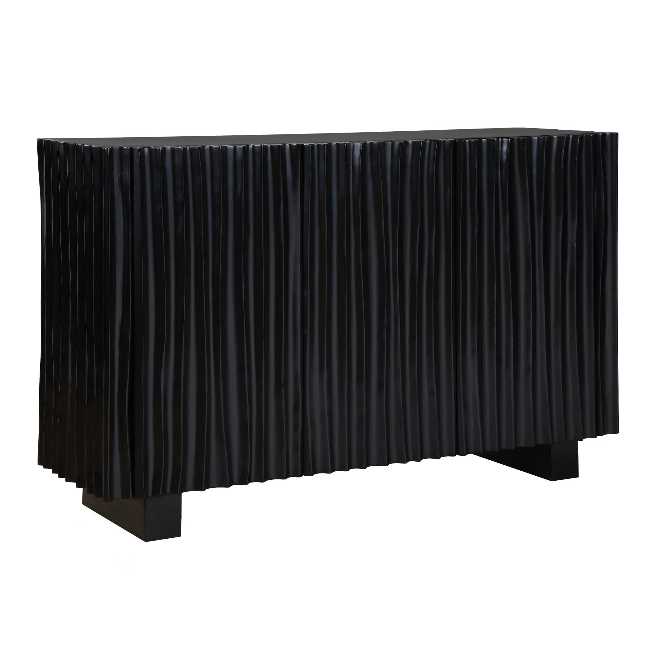 Uttermost Furniture Uttermost Mercado Black 3 Door Cabinet