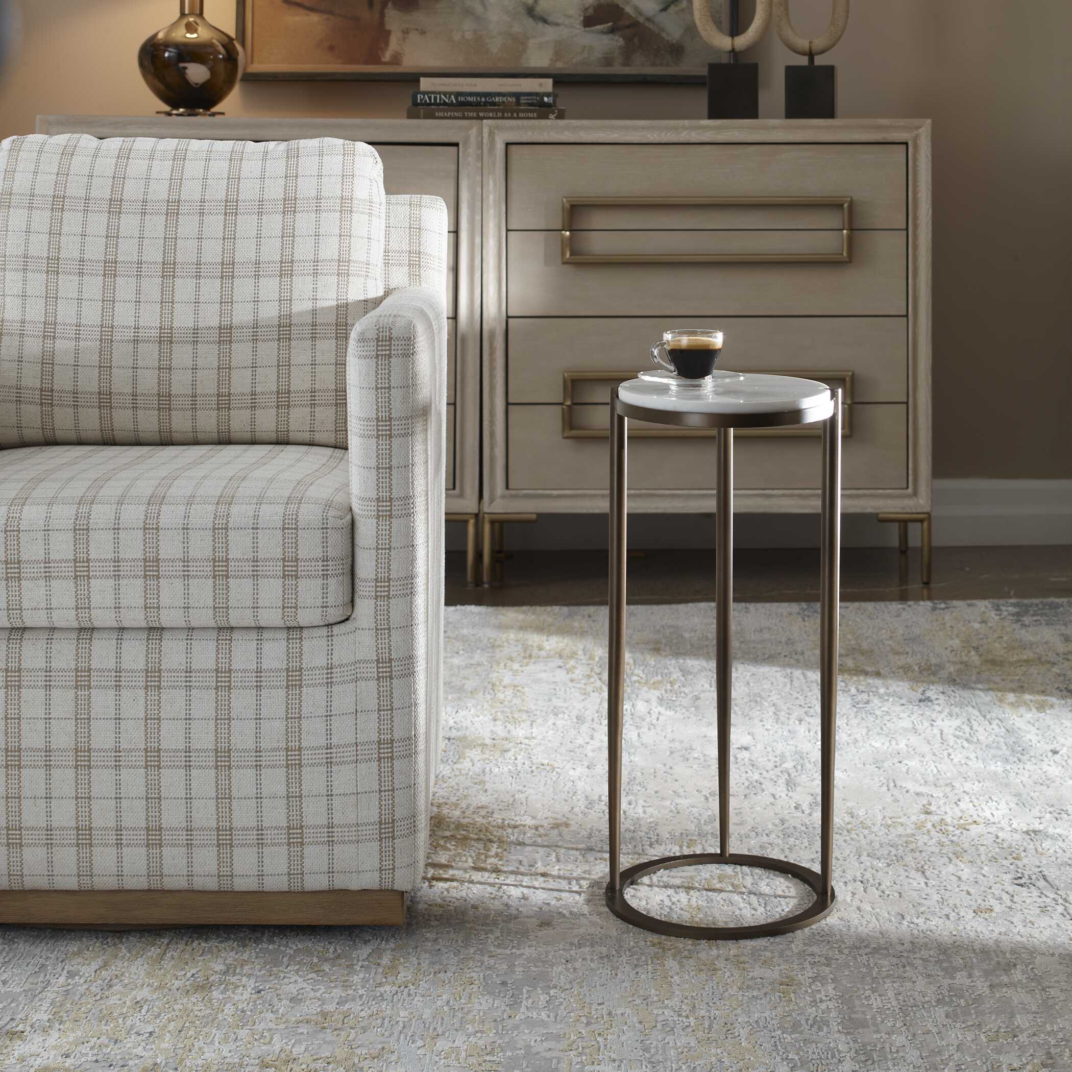 Uttermost Furniture Uttermost Mercier Round Marble Accent Table