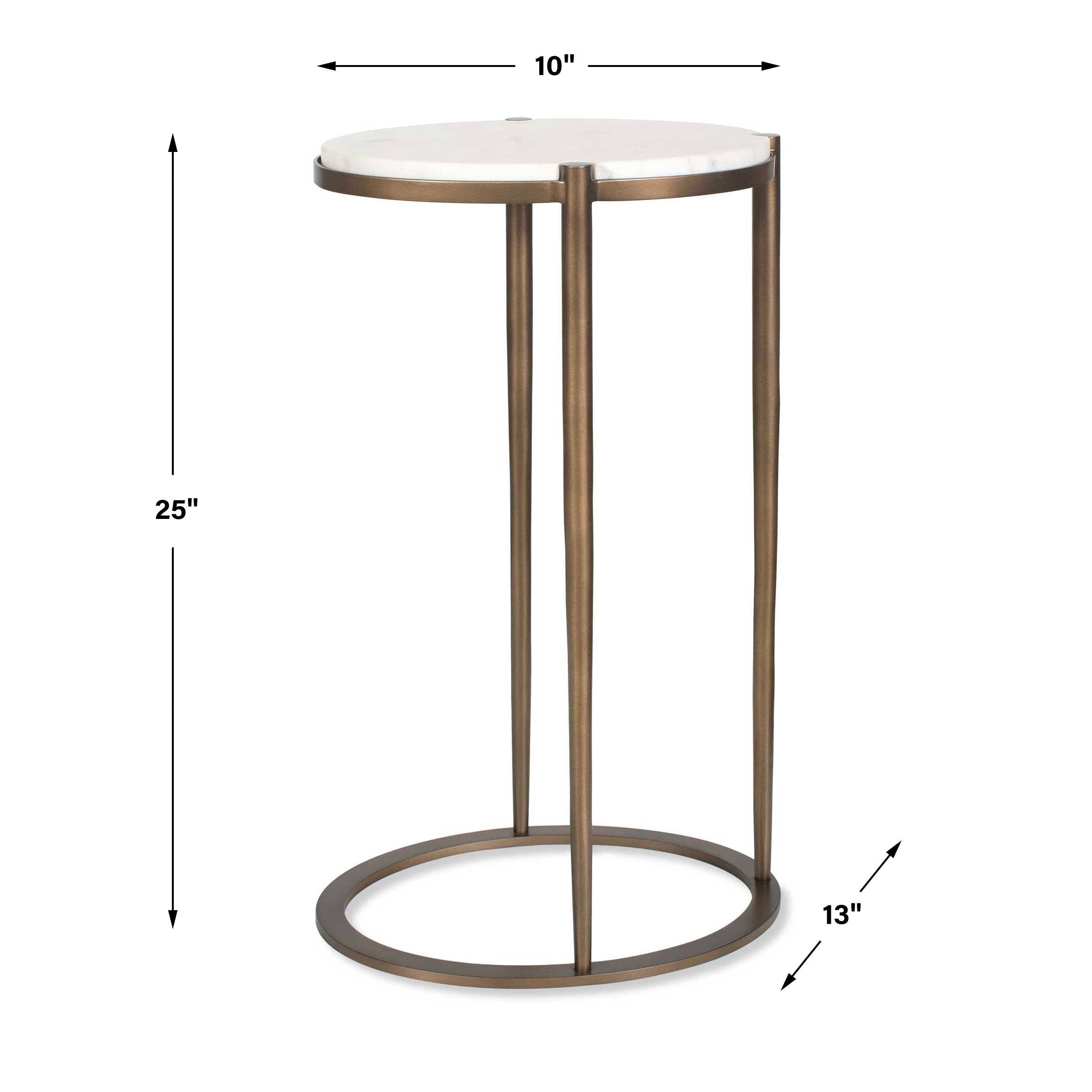 Uttermost Furniture Uttermost Mercier Round Marble Accent Table