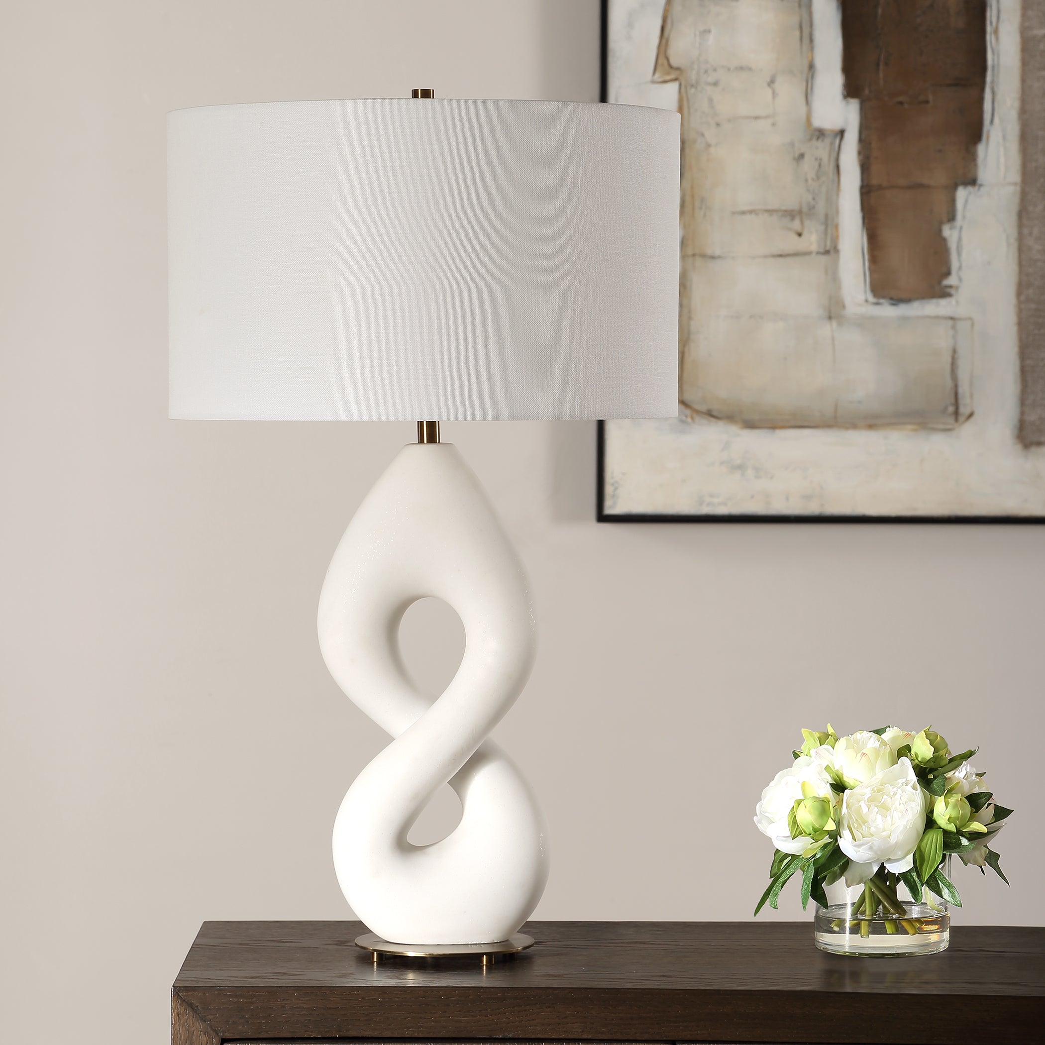 Uttermost Lighting Uttermost Meridian Ivory Stone Table Lamp