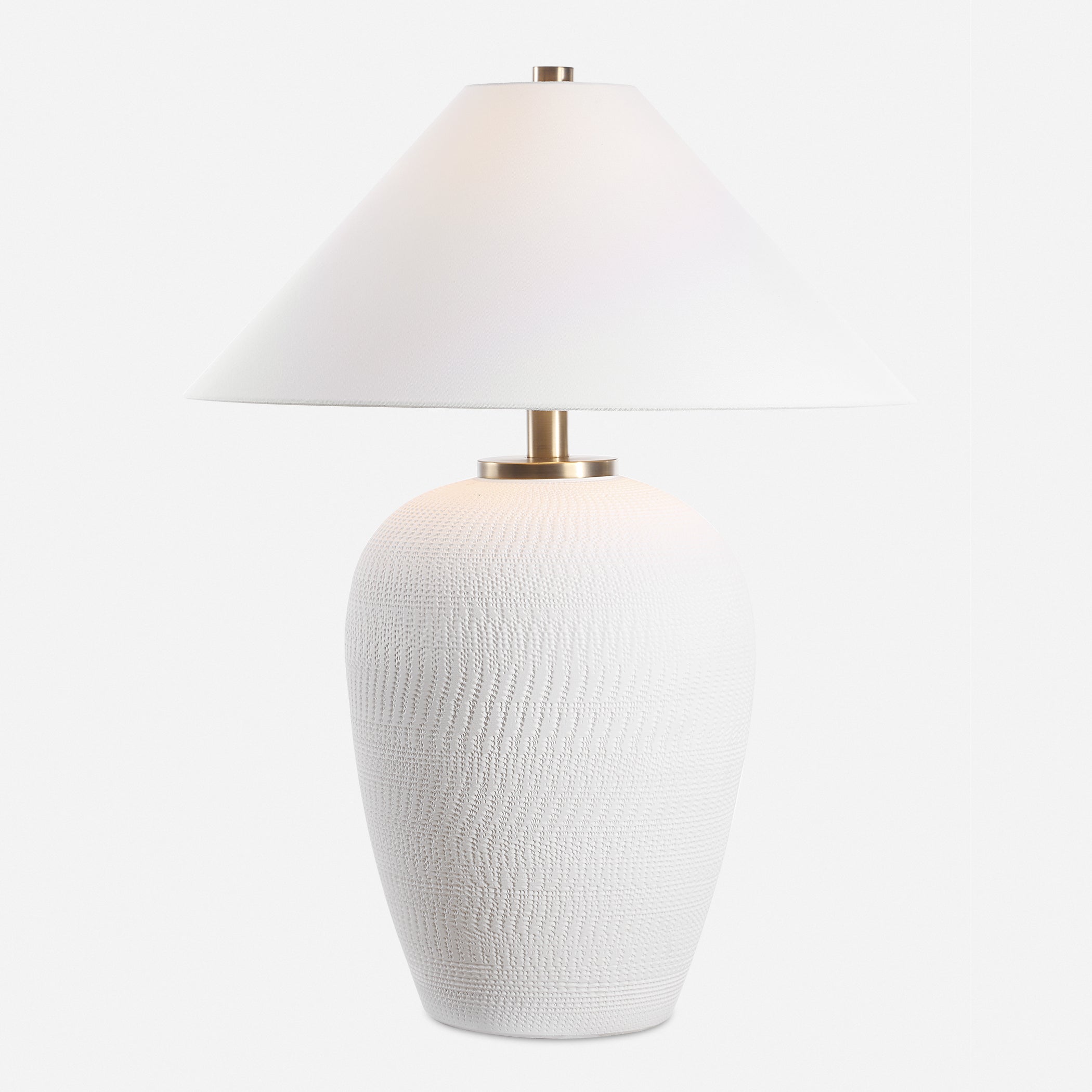 Uttermost Lighting Uttermost Merriton Matt White Table Lamp