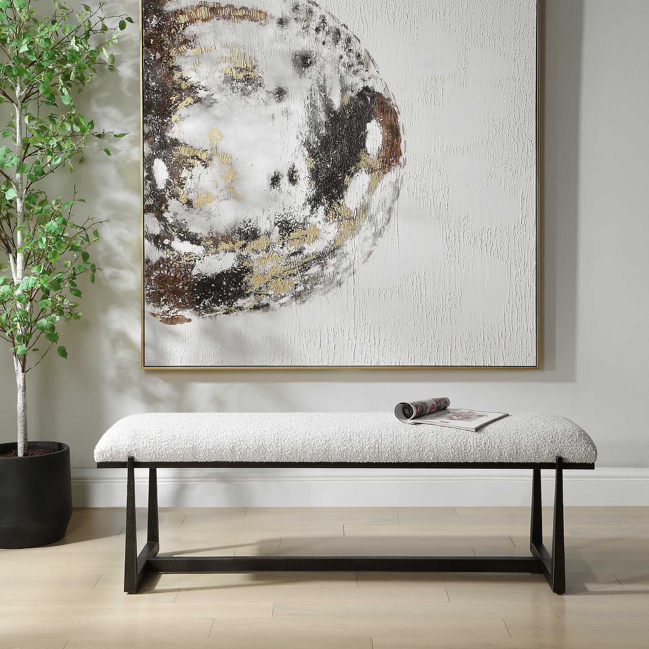 Uttermost Furniture Uttermost Midas Black Long Bench
