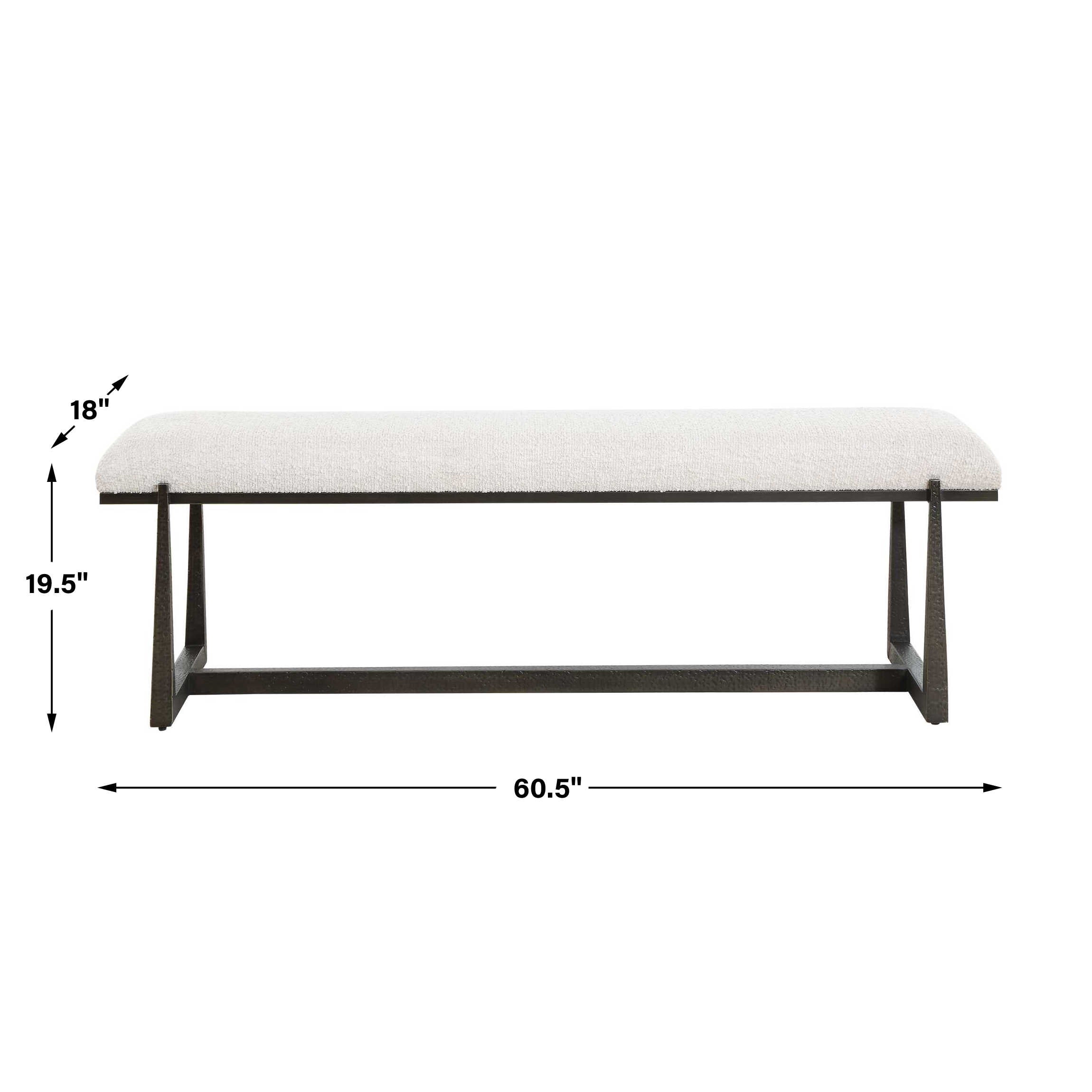 Uttermost Furniture Uttermost Midas Black Long Bench