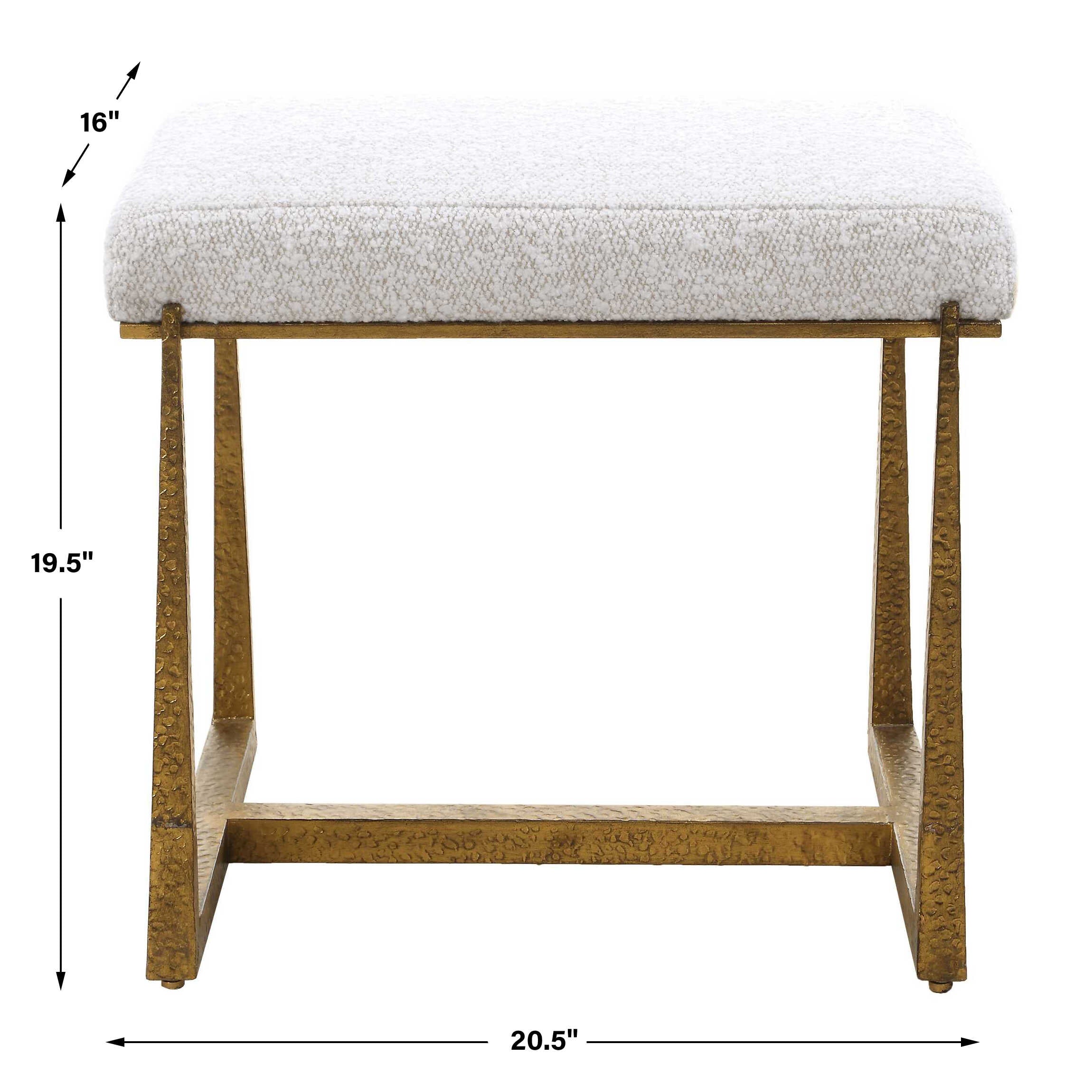 Uttermost Furniture Uttermost Midas Gold Small Bench