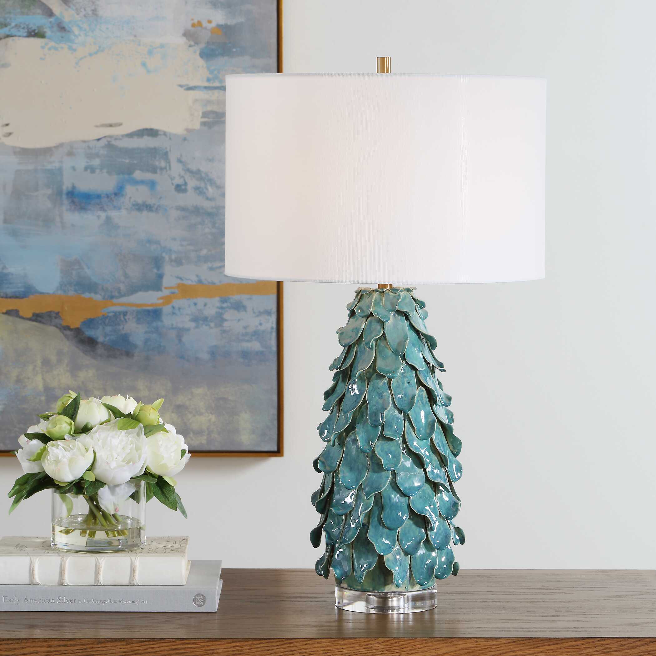 Uttermost Uttermost Mina Teal Blue Table Lamp