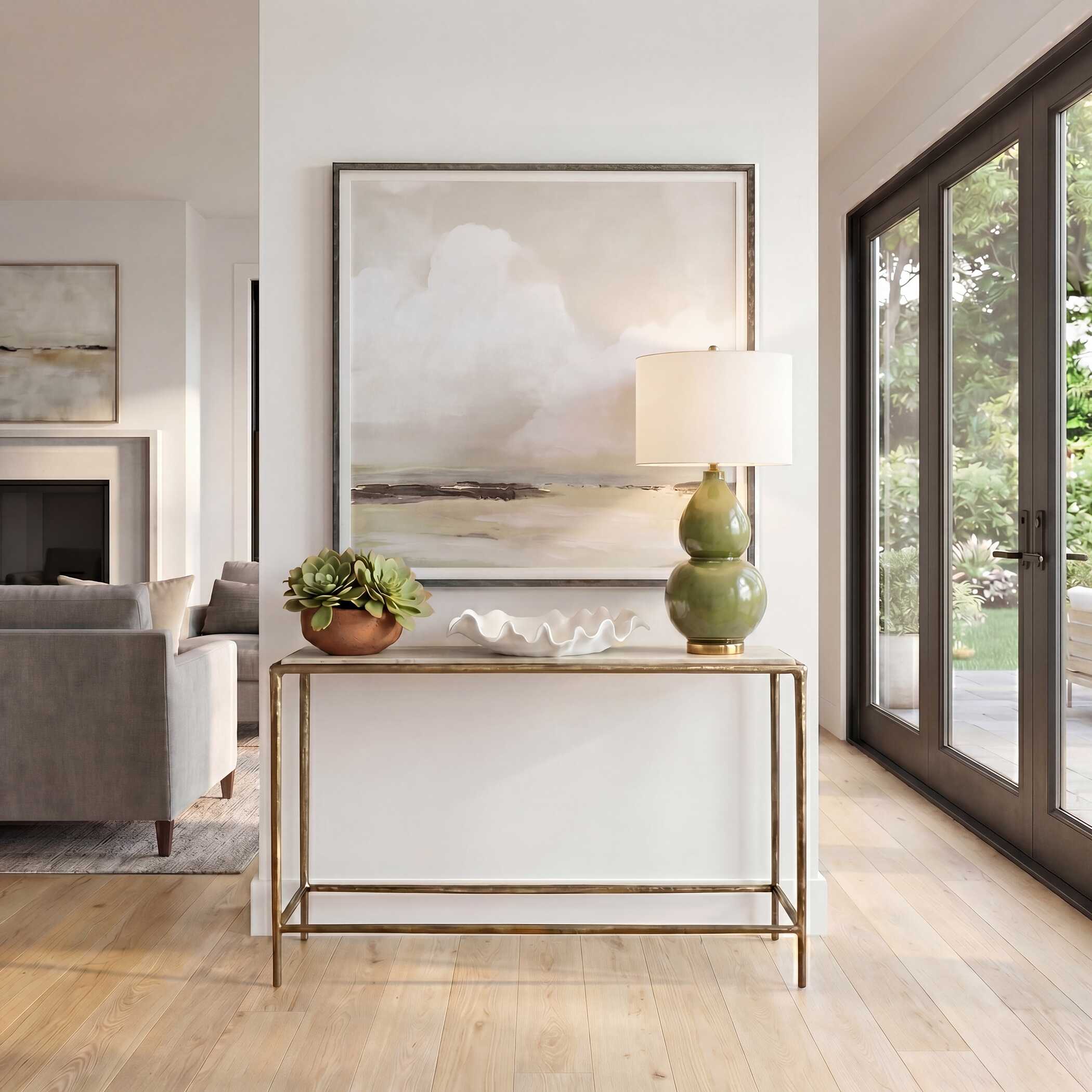 Uttermost Furniture Uttermost Minerva Marble Top Console Table