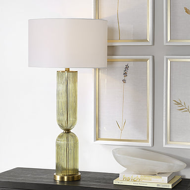 Uttermost Lighting Uttermost Mirah Olive Glass Table Lamp