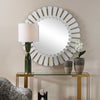 Uttermost Home Decor Uttermost Miran White Glass Round Mirror