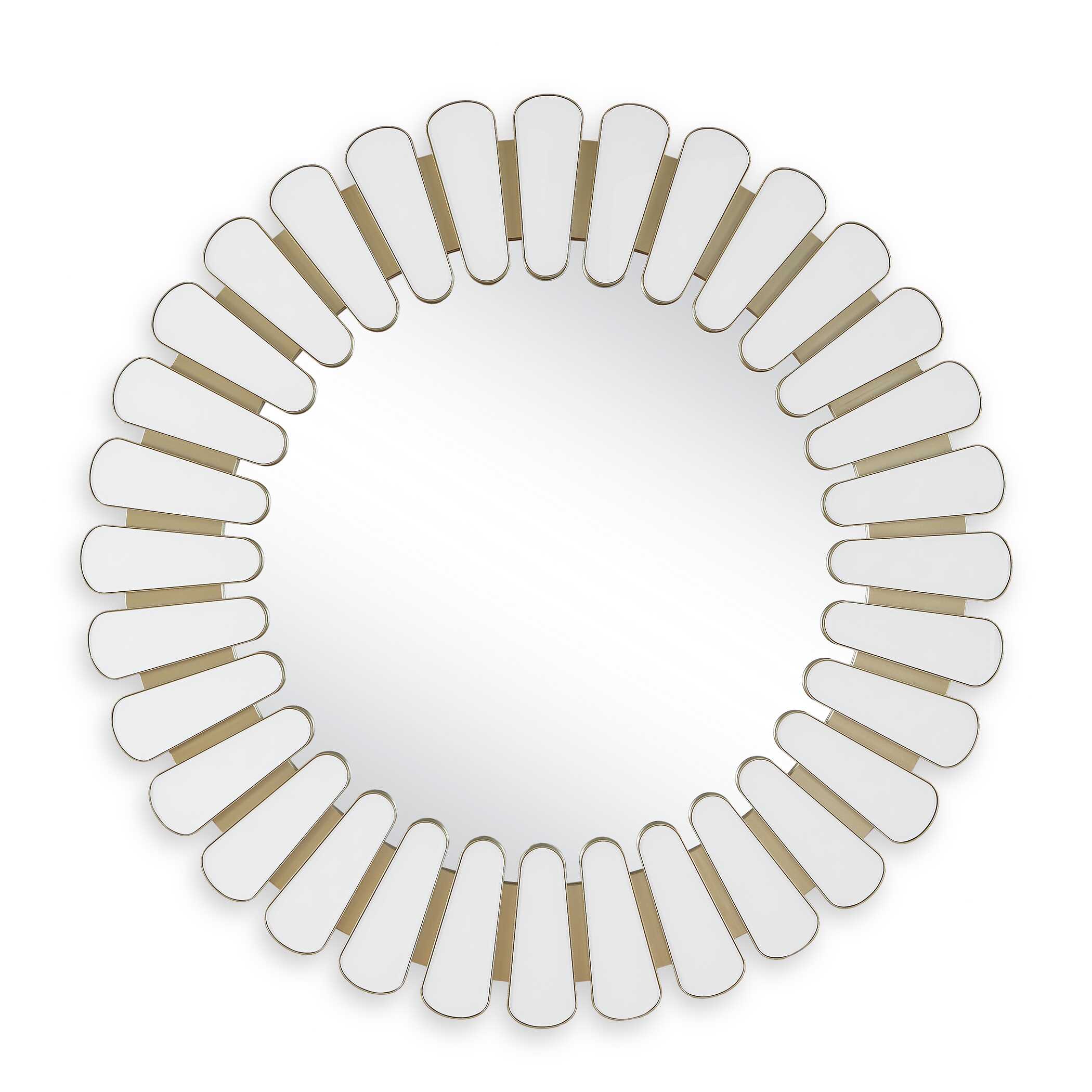 Uttermost Home Decor Uttermost Miran White Glass Round Mirror