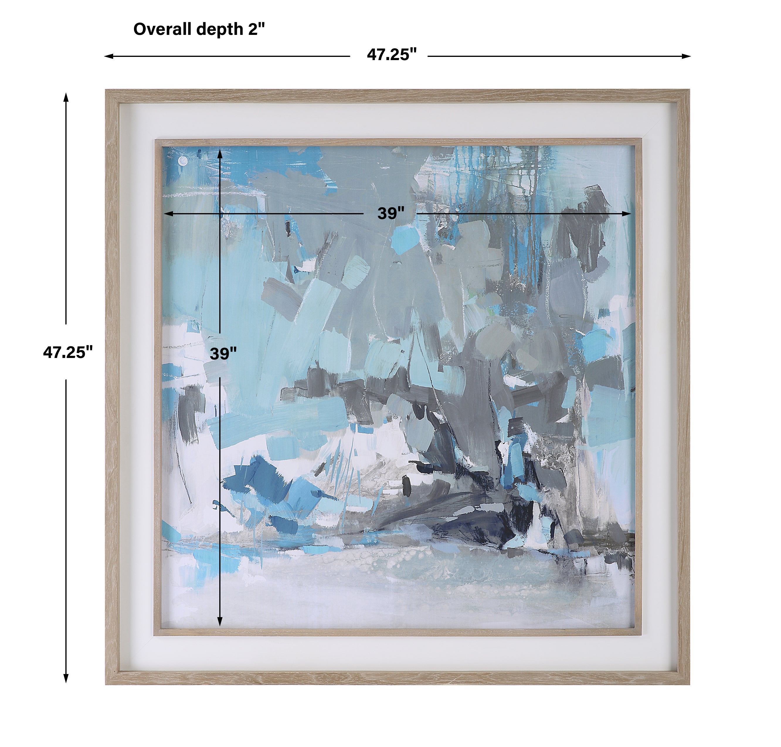 Uttermost Home Motor Freight - Rate to be Quoted Uttermost Misty Moonlight Abstract Framed Print