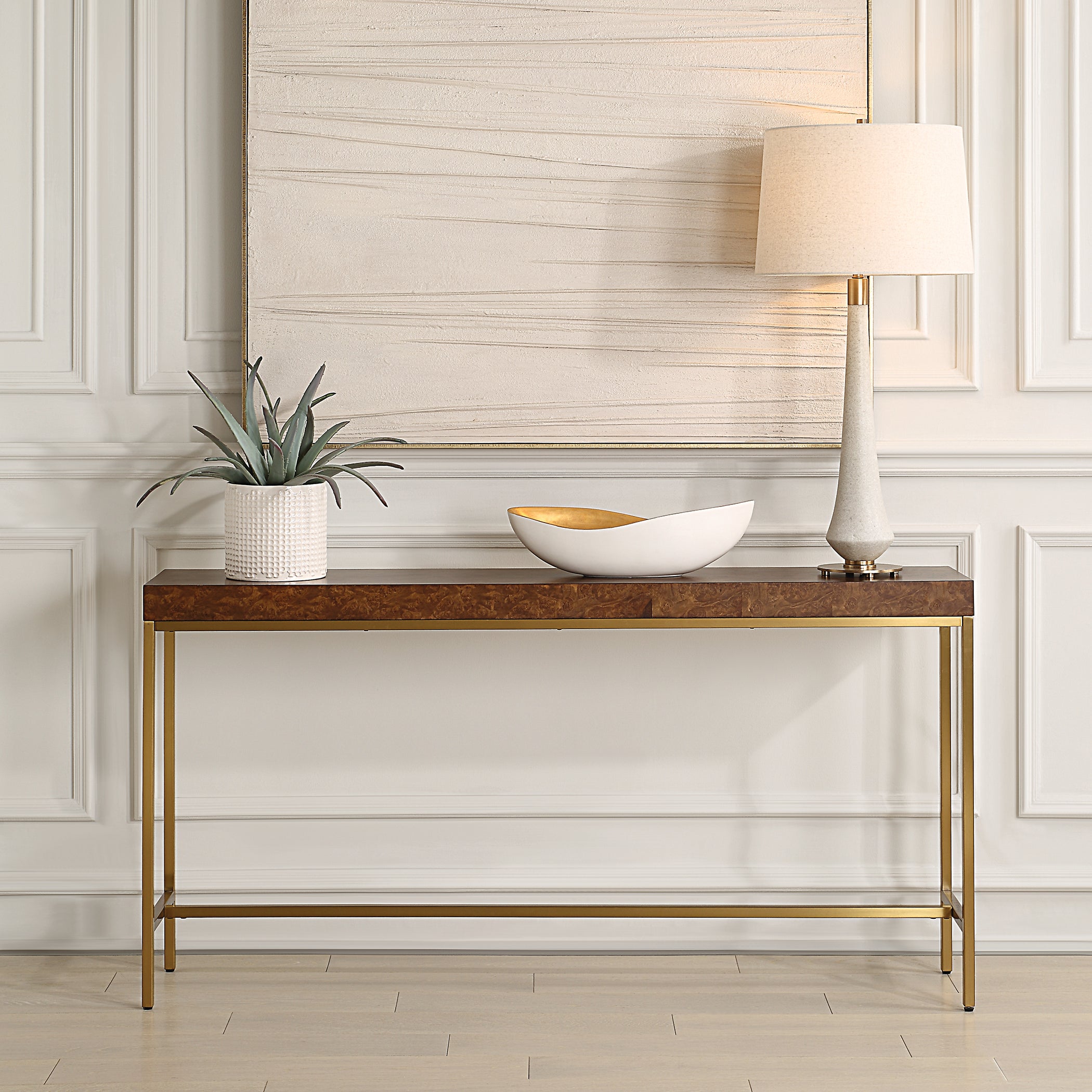 Uttermost Furniture Oversize - Rate to be Quoted Uttermost Moran Burl Console Table