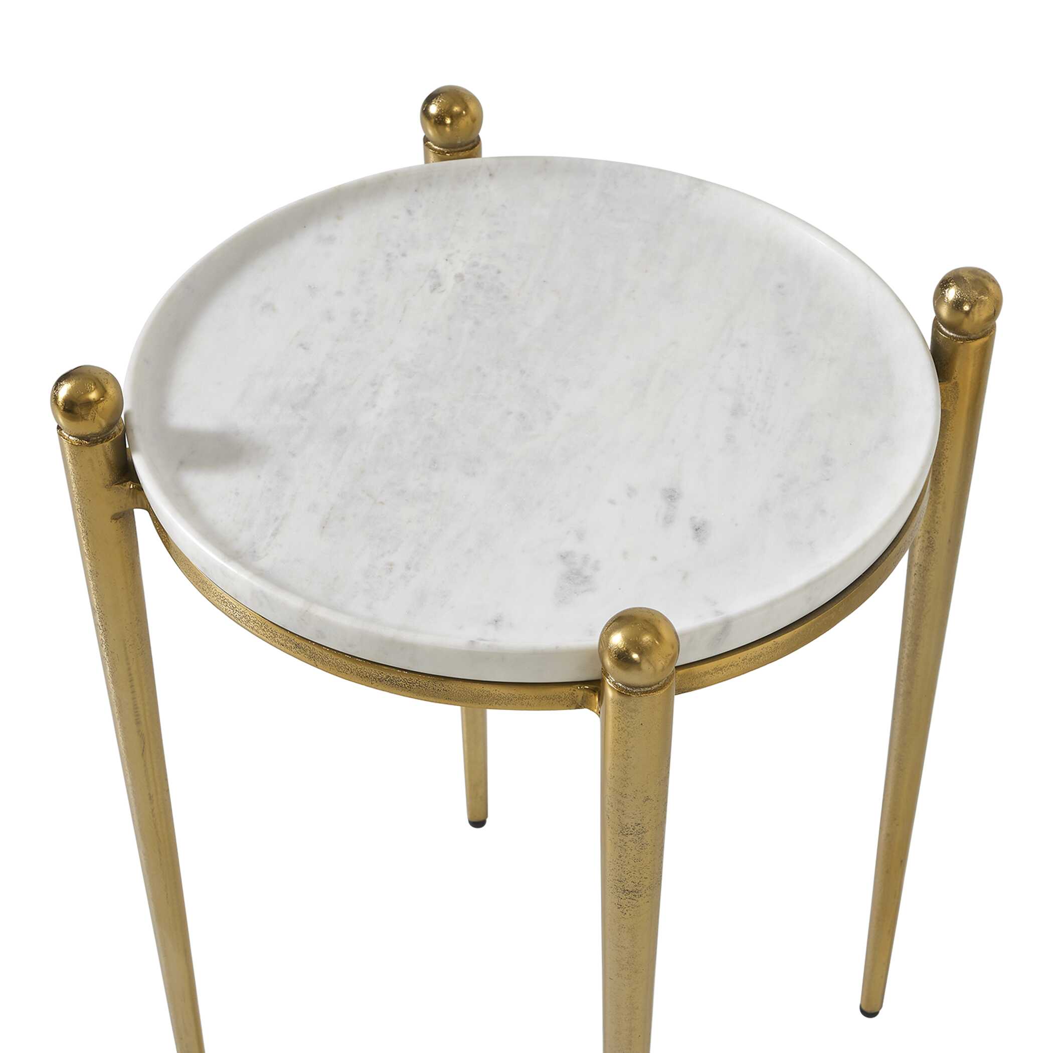 Uttermost Furniture Uttermost Nahunta Antique Brass Accent Table