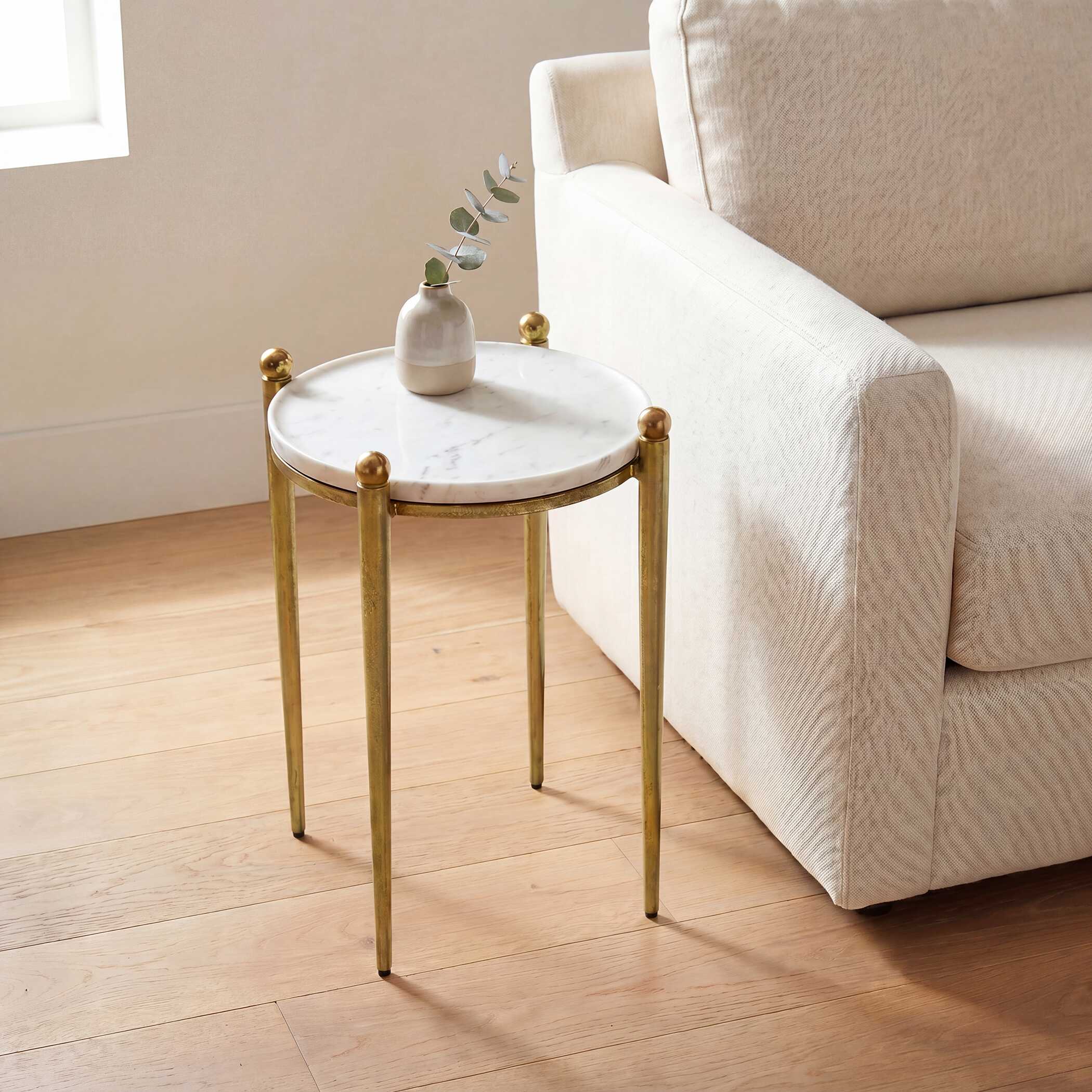Uttermost Furniture Uttermost Nahunta Antique Brass Accent Table