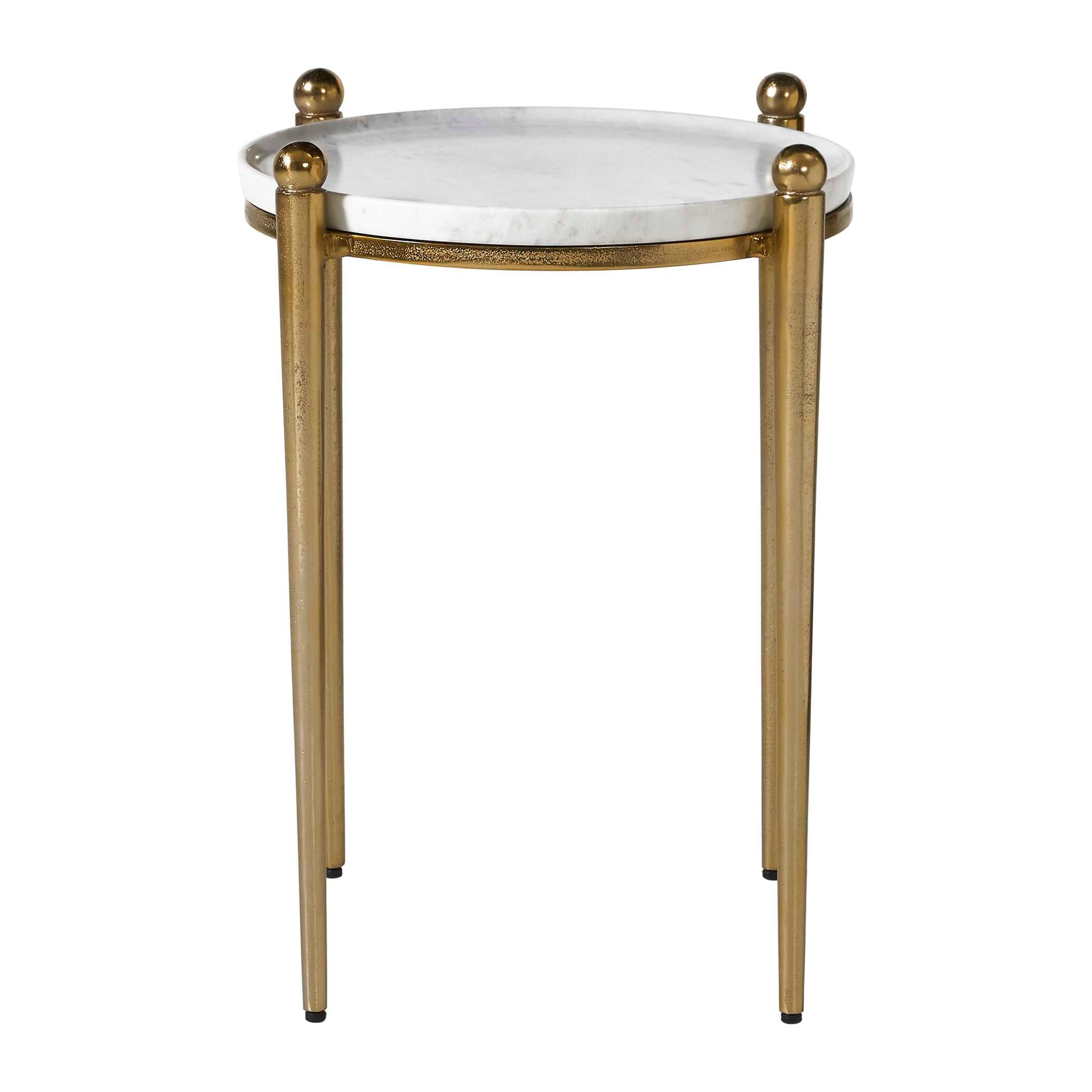 Uttermost Furniture Uttermost Nahunta Antique Brass Accent Table