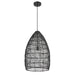 Uttermost Home Uttermost Nandi 1 Light Woven Black Pendant
