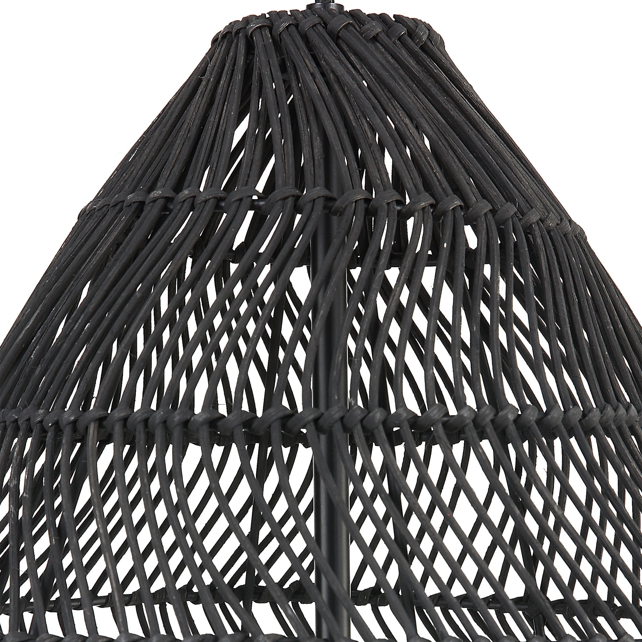 Uttermost Home Uttermost Nandi 1 Light Woven Black Pendant