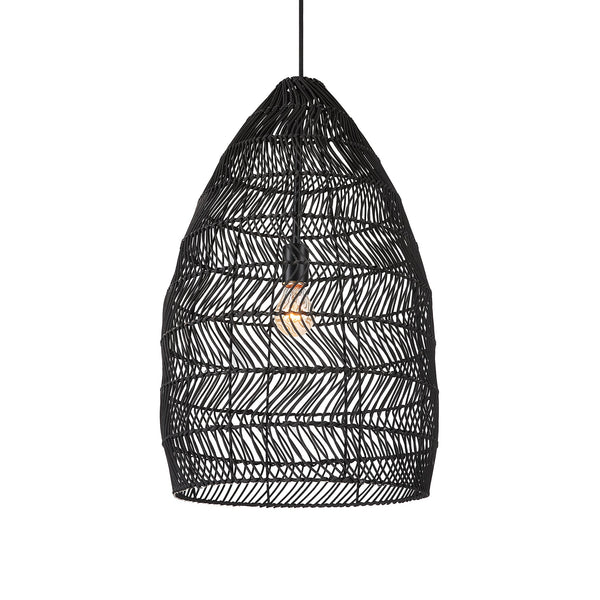 Uttermost Home Uttermost Nandi 1 Light Woven Black Pendant