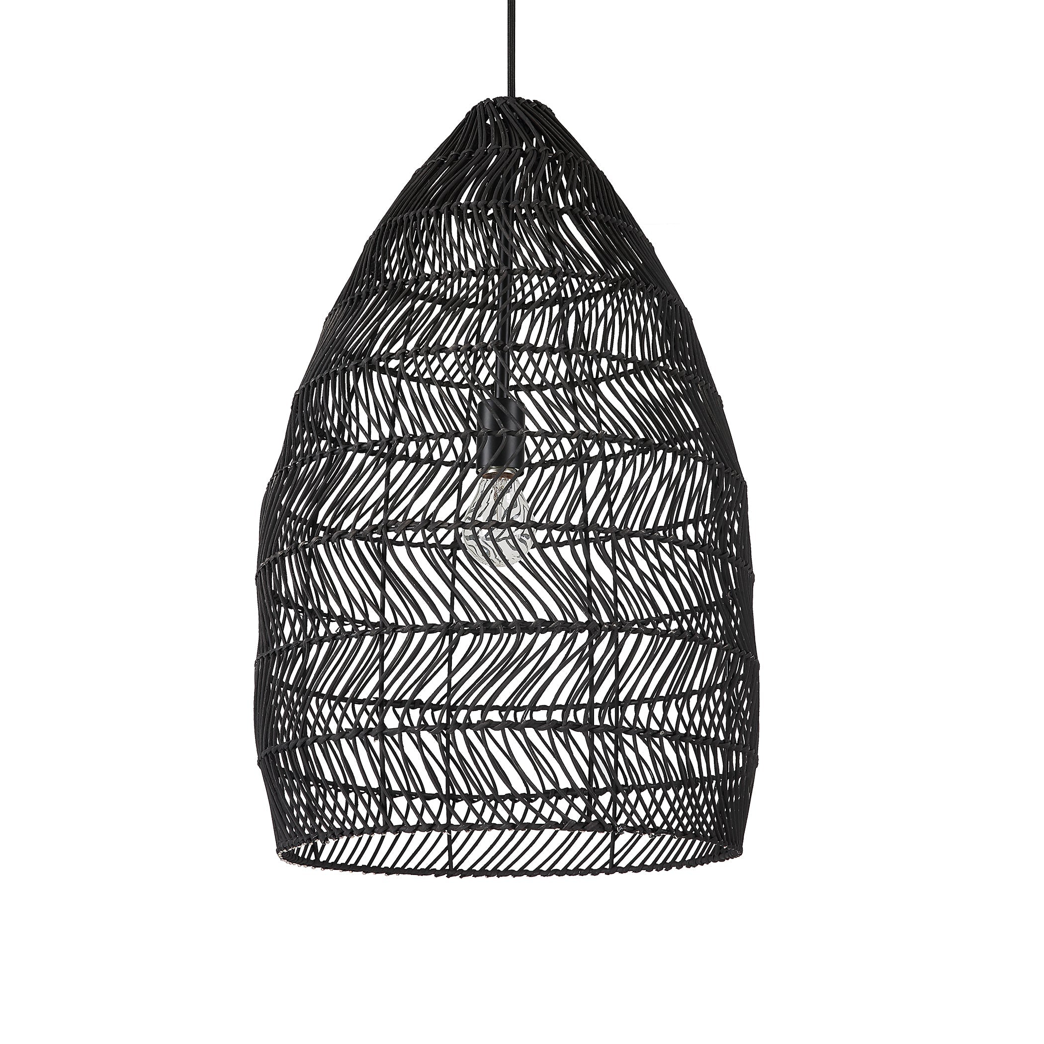 Uttermost Home Uttermost Nandi 1 Light Woven Black Pendant