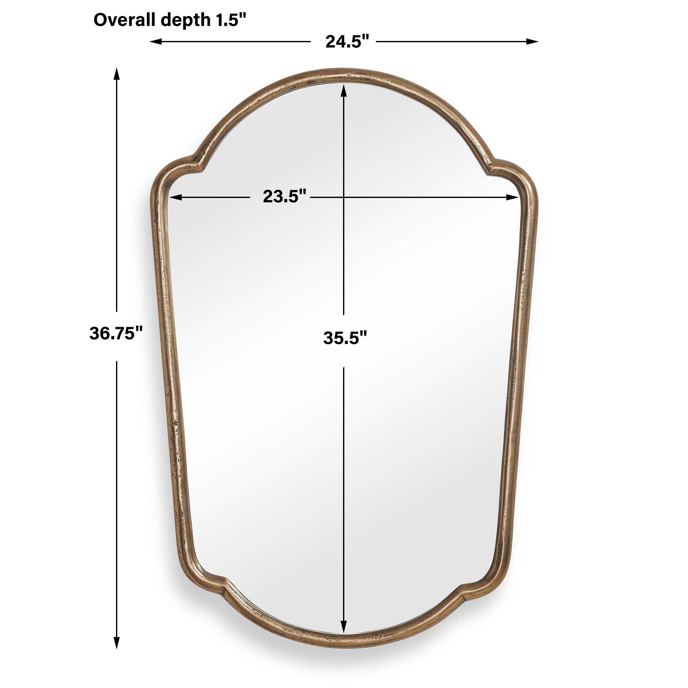 Uttermost Home Decor Uttermost Naomi Antique Brass Mirror