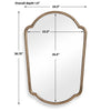Uttermost Home Decor Uttermost Naomi Antique Brass Mirror
