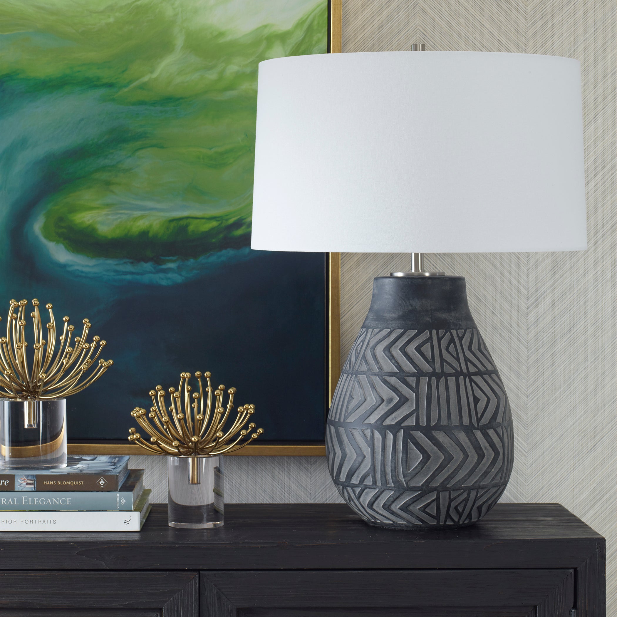 Uttermost Lighting Uttermost Natchez Charcoal Table Lamp