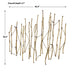 Uttermost Home Decor Uttermost Nature's Rhythm Gold Metal Wall Decor